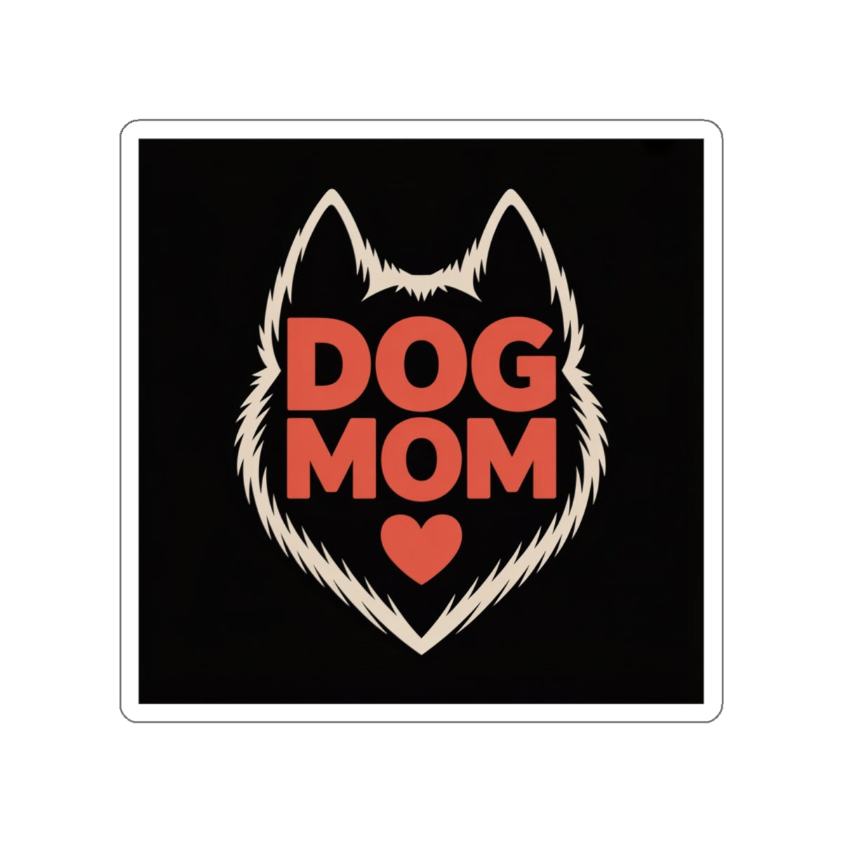 Dog Mom Heart Sticker – Die-Cut Vinyl Sticker
