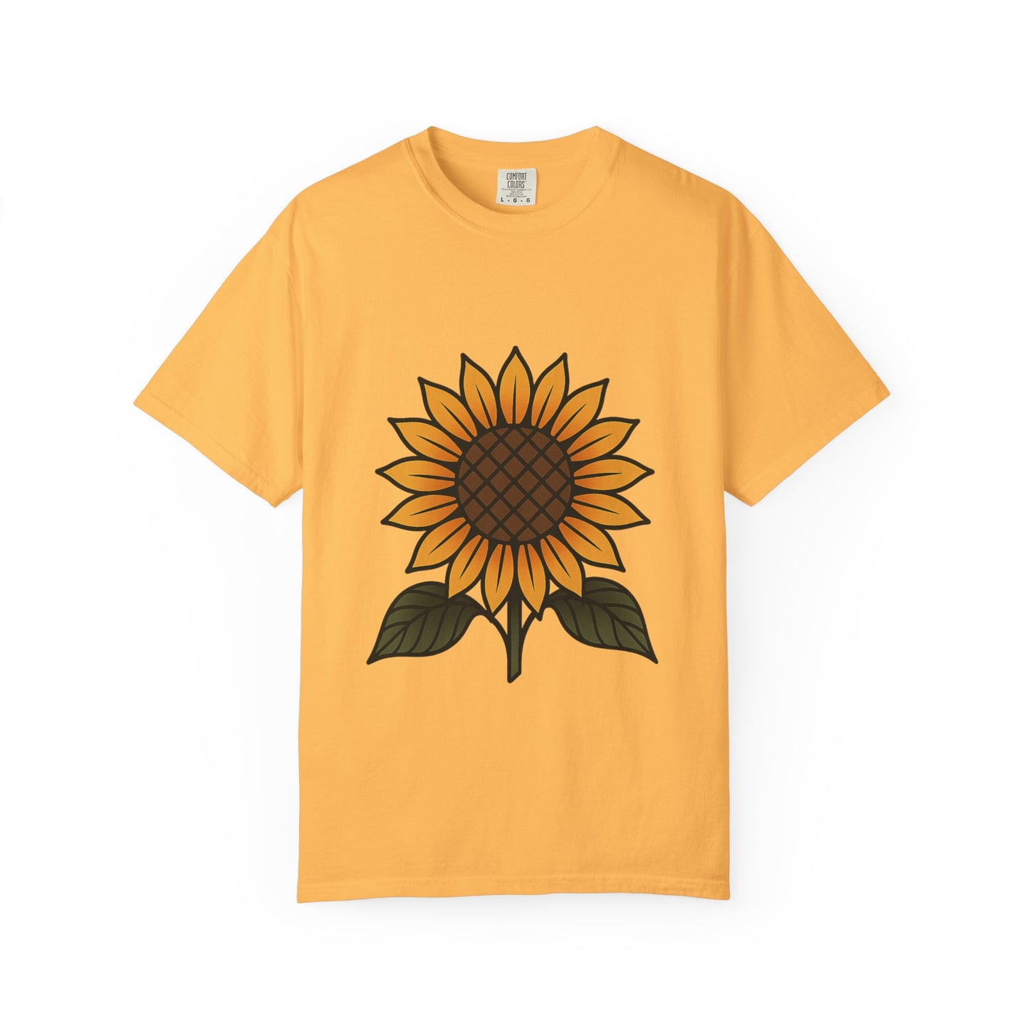Sunflower Flash Tattoo Tee – Comfort Colors Unisex Garment-Dyed T-Shirt