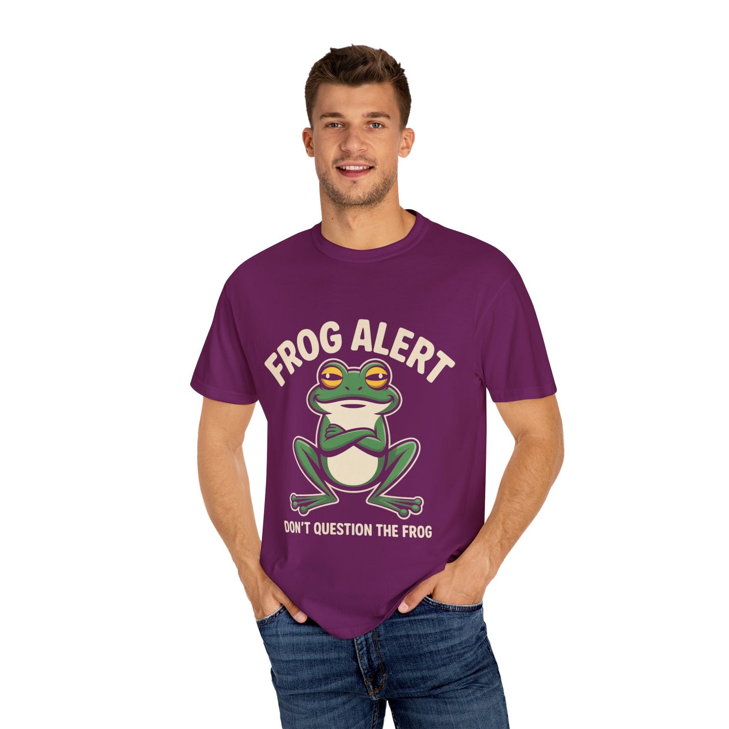 Frog Alert Tee – Funny Amphibian Graphic Comfort Colors T-Shirt