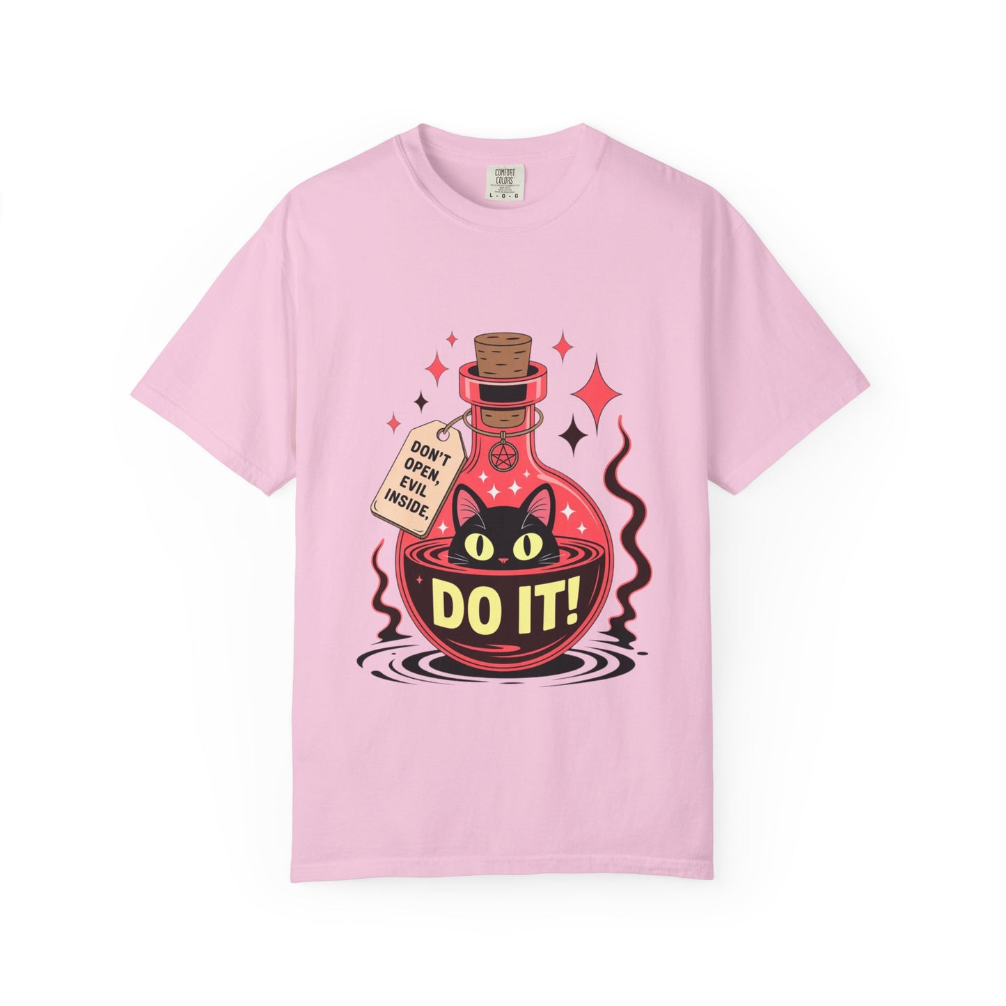 Evil Cat Potion Tee – Gothic Bottle Familiar Comfort Colors T-Shirt