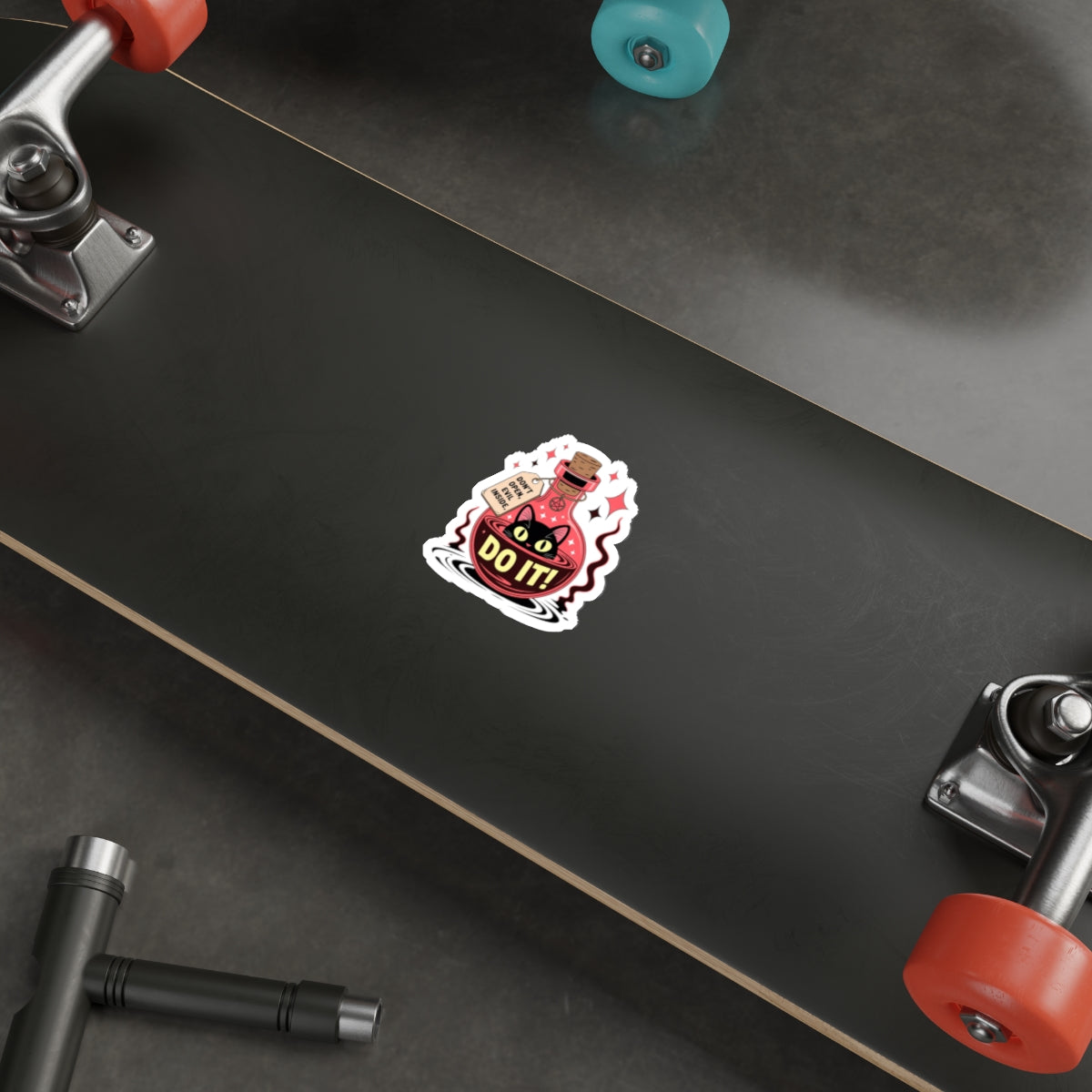 Evil Cat Potion Sticker – Die-Cut Vinyl Sticker
