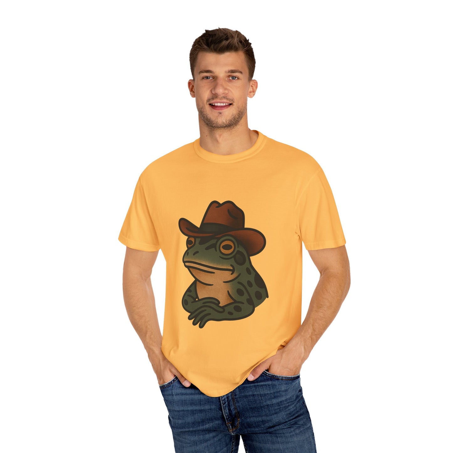 Cowboy Frog Tattoo Tee – Comfort Colors Unisex Garment-Dyed T-Shirt