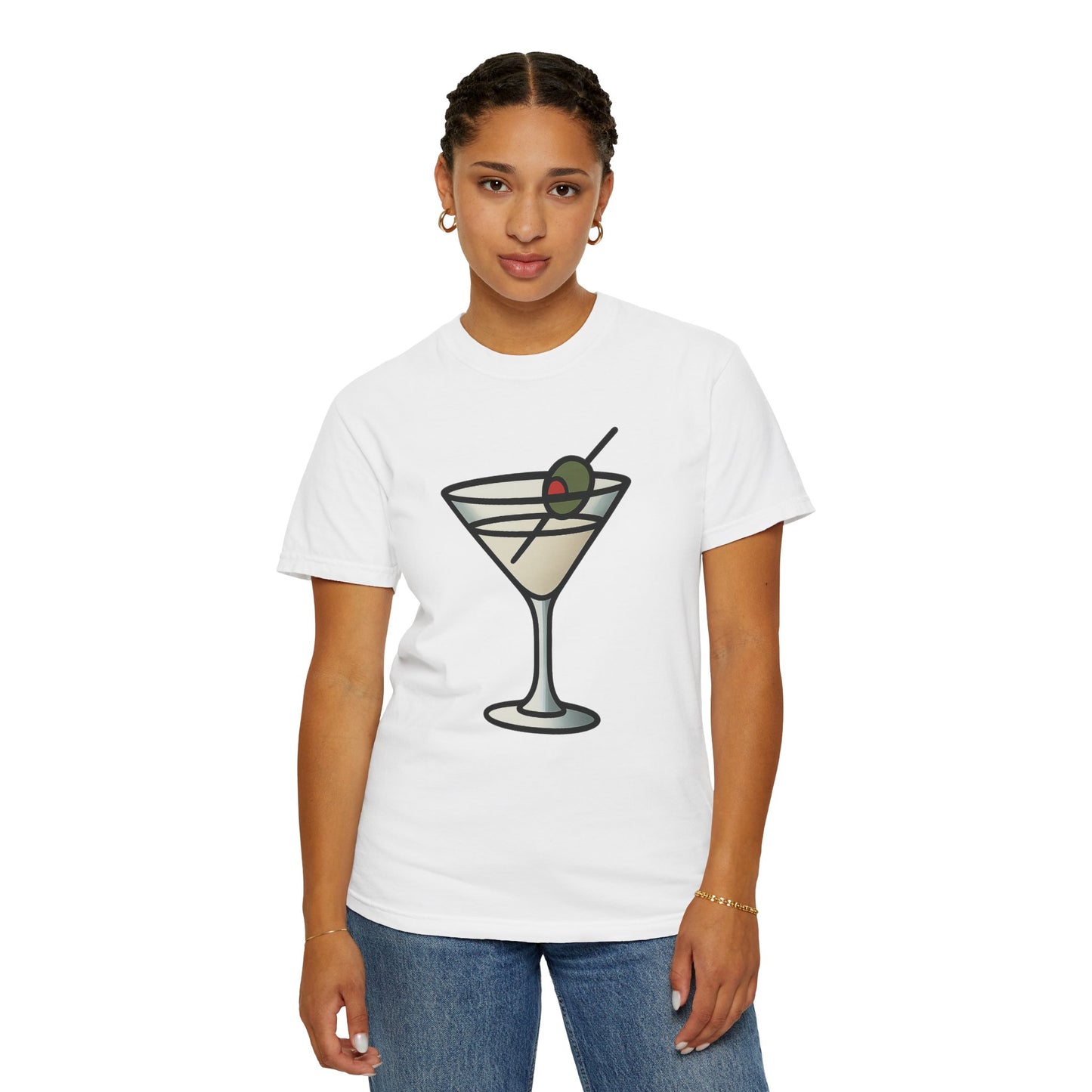 Classic Martini Glass Tee – Comfort Colors Unisex Garment-Dyed T-Shirt