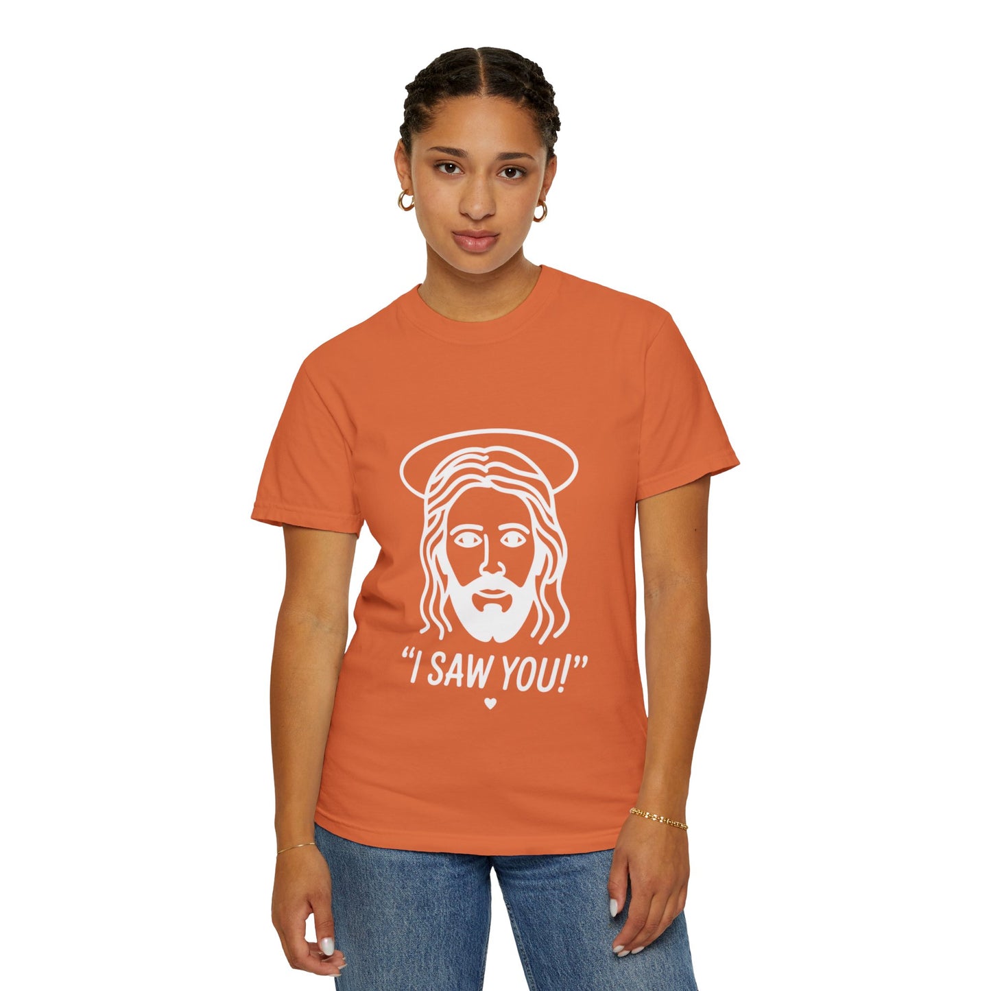 I Saw You Jesus Tee – Funny Minimal Christian Graphic Shirt