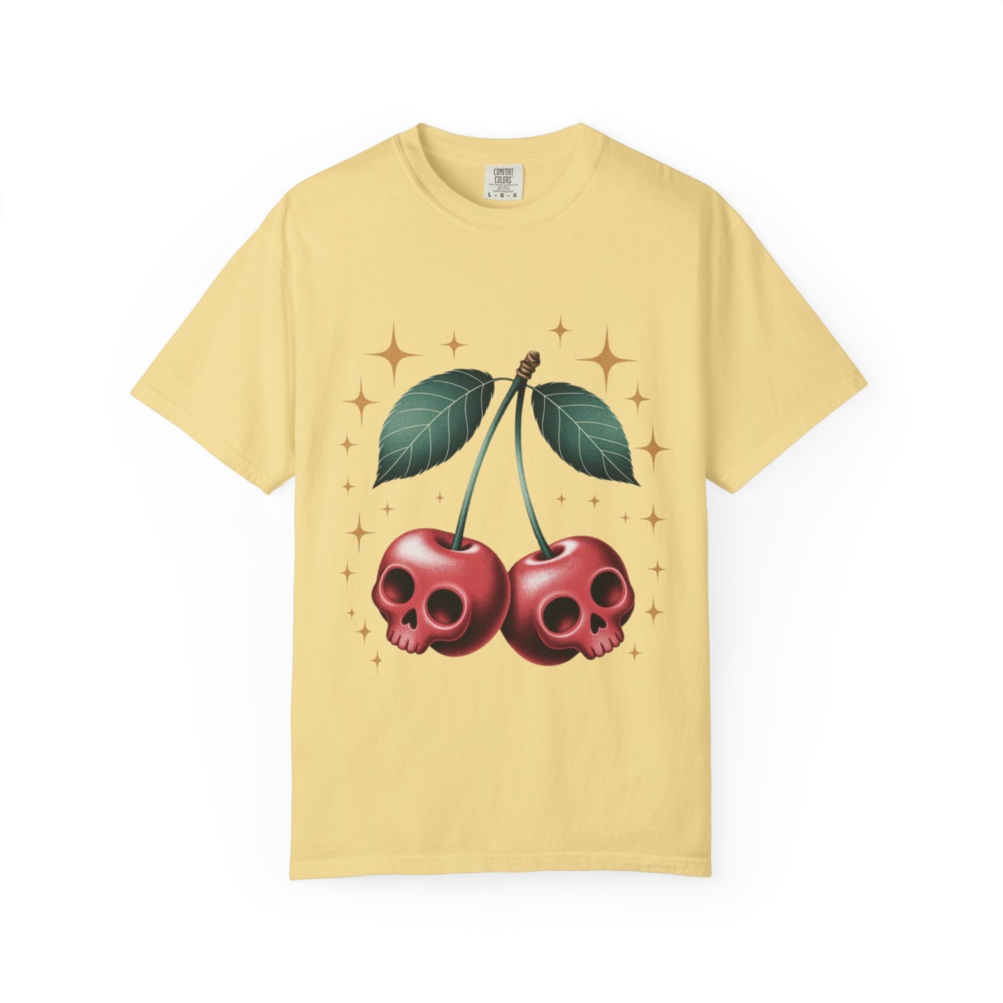 Cherry Skulls Tee – Dark Fruit Comfort Colors Graphic T-Shirt