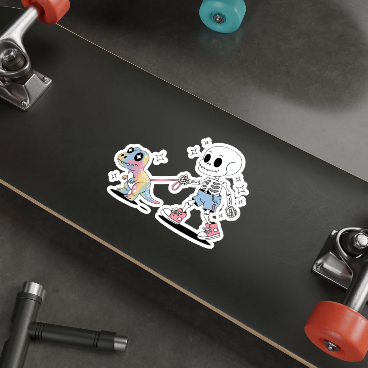 Dino Walk Sticker – Die-Cut Vinyl Sticker