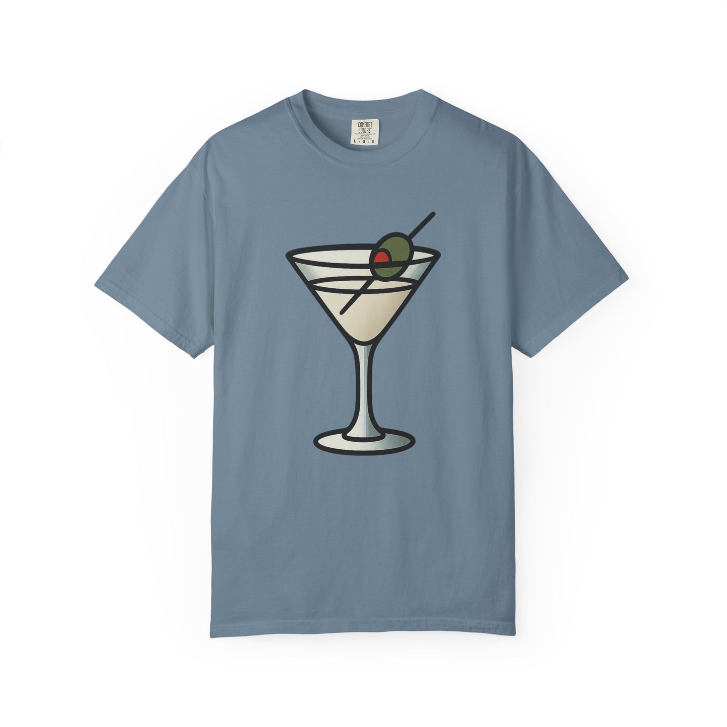Classic Martini Glass Tee – Comfort Colors Unisex Garment-Dyed T-Shirt