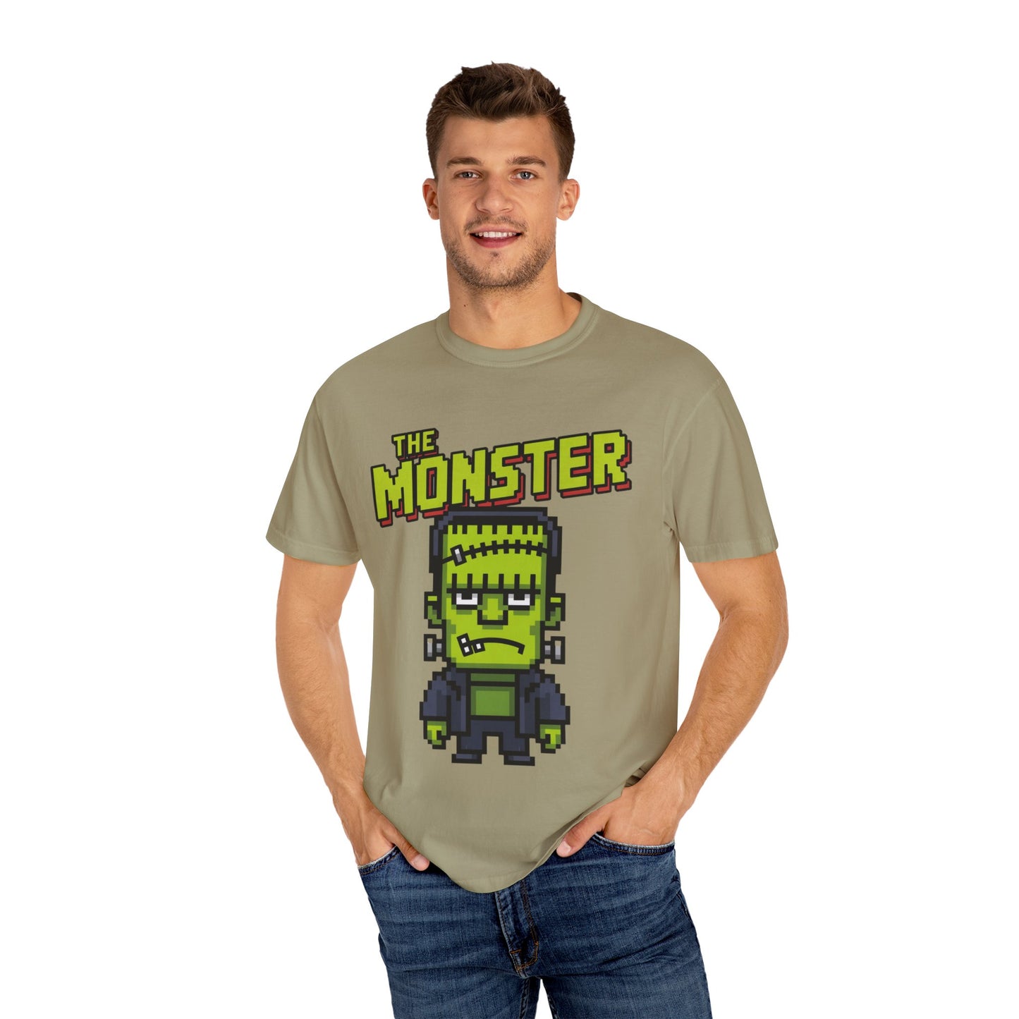 The Monster Pixel Art Tee – Retro Frankenstein Gaming Shirt