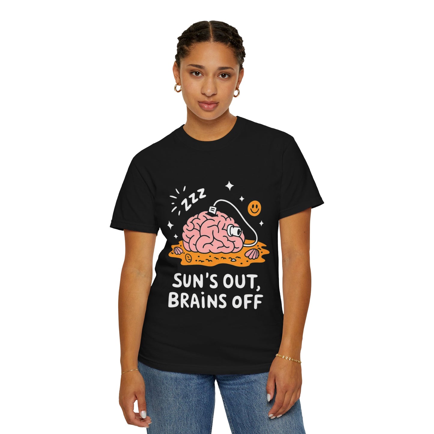 Sun’s Out, Brains Off Tee – Funny Summer Beach Brain Shirt