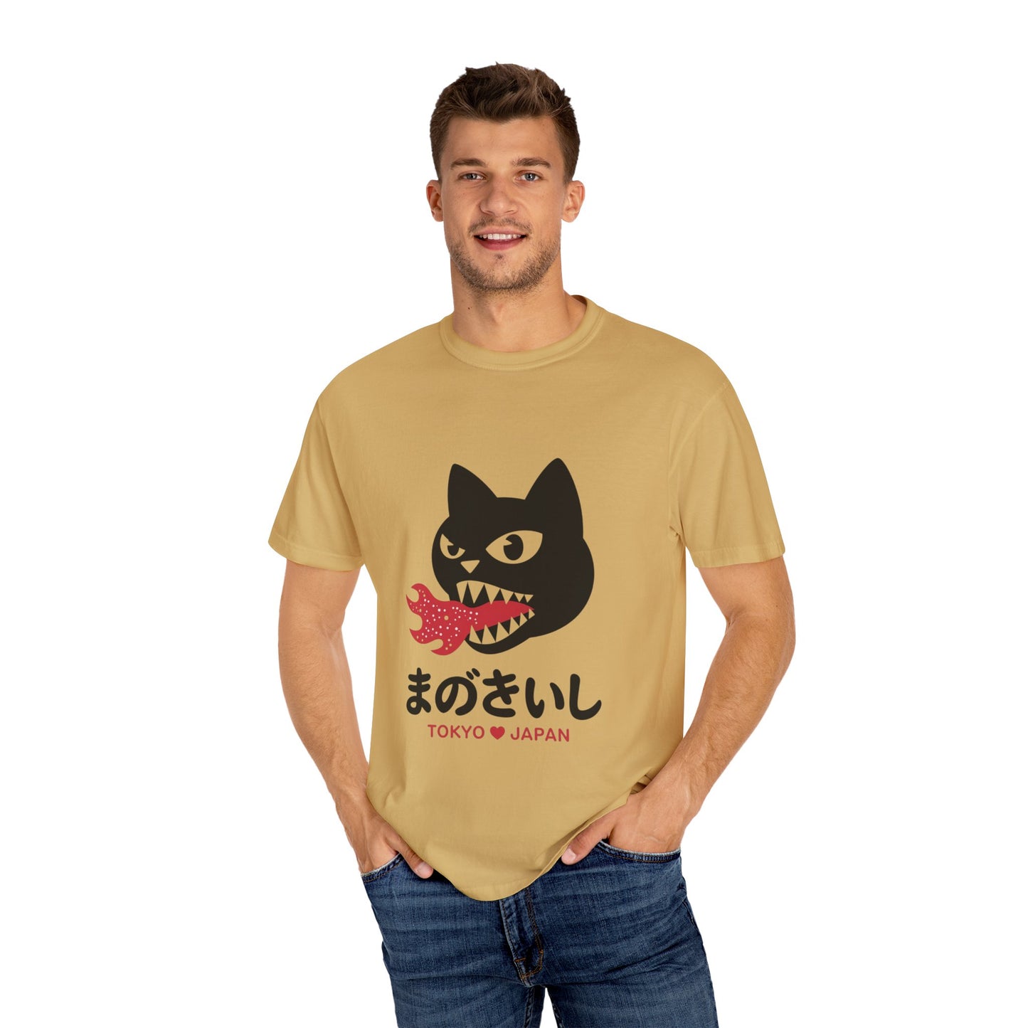 Tokyo Fire Cat Tee – Japanese Graphic Retro-Inspired Shirt