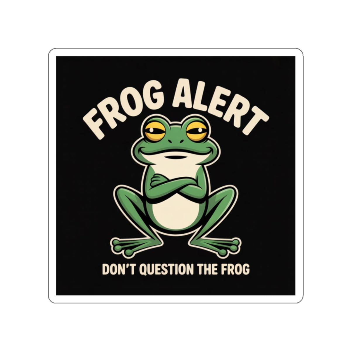 Frog Alert Sticker – Die-Cut Vinyl Sticker