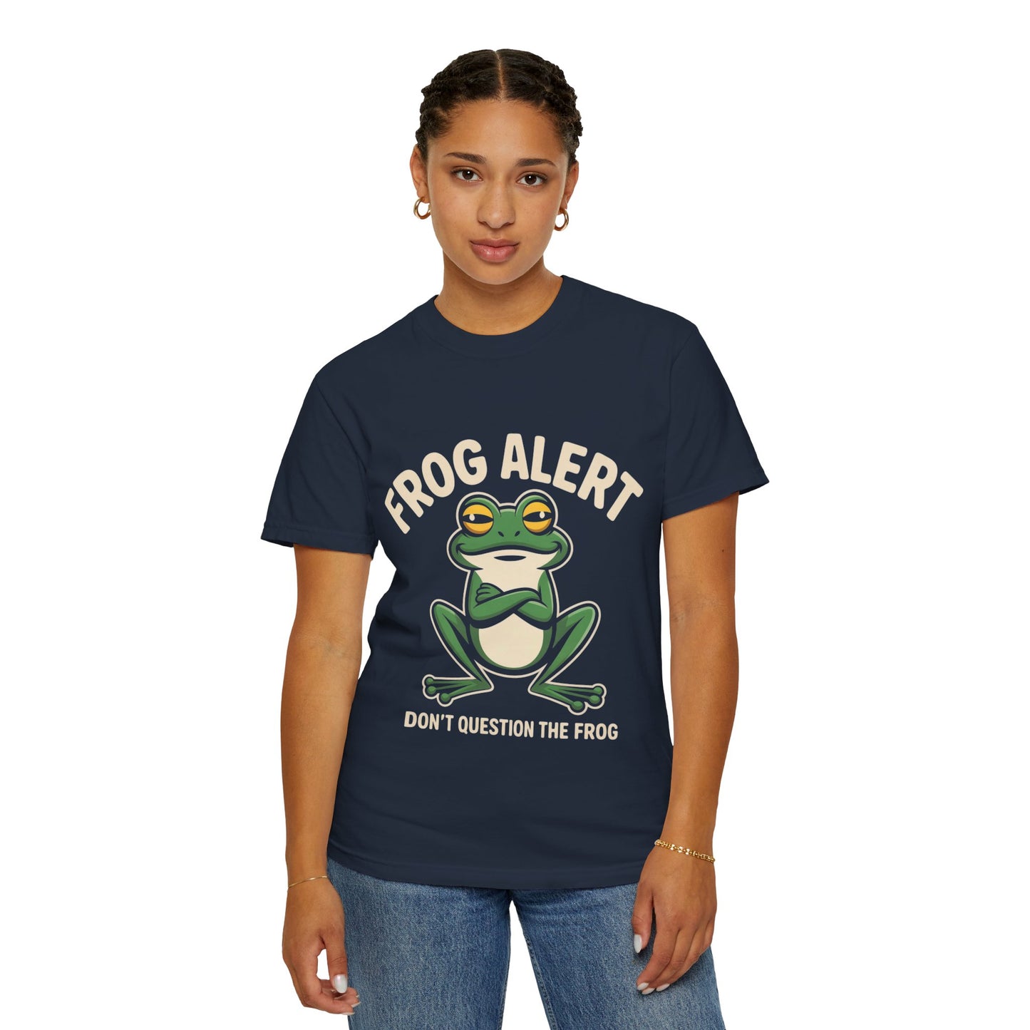 Frog Alert Tee – Funny Amphibian Graphic Comfort Colors T-Shirt