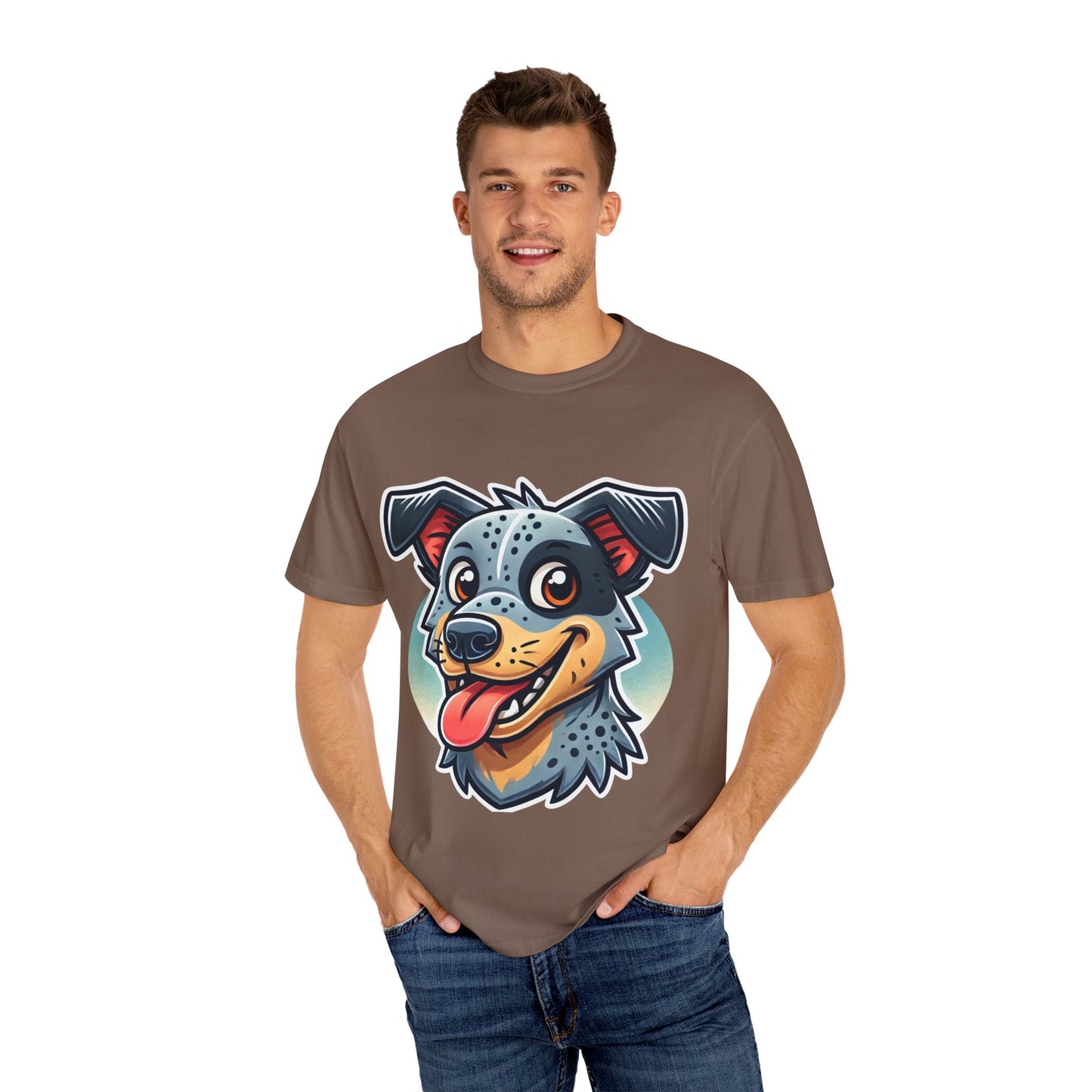 Comfort Colors Unisex Garment-Dyed T-Shirt | Hand-Drawn Blue Heeler (Australian Cattle Dog) Graphic Tee