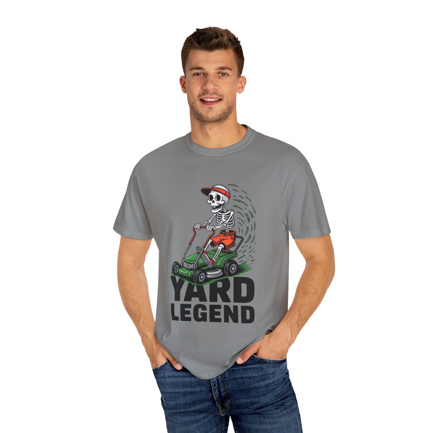 Yard Legend Skeleton Tee – Funny Lawn Mowing Comfort Colors T-Shirt