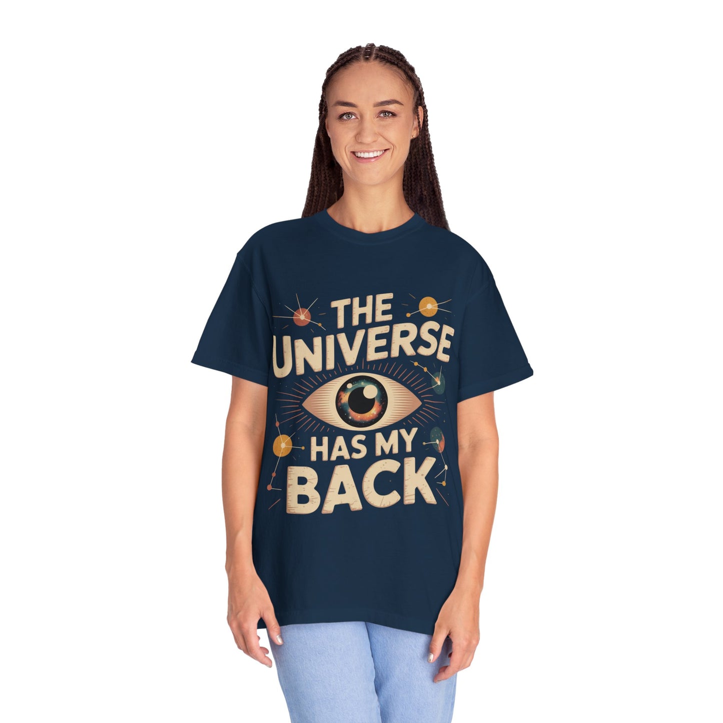 The Universe Has My Back Tee – Cosmic Eye Spiritual Comfort Colors T-Shirt