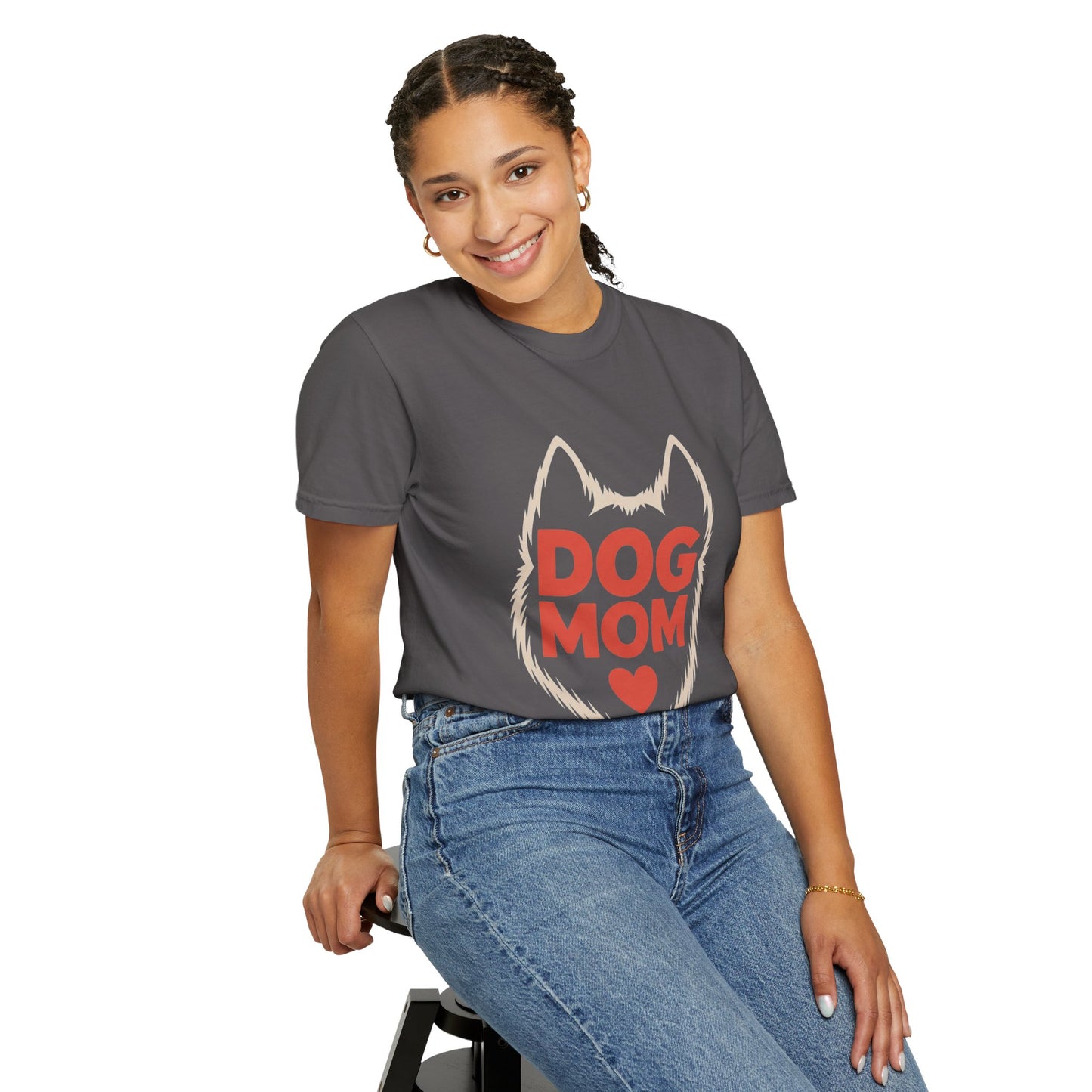 Dog Mom Heart Tee – Minimal Pet Parent Shirt