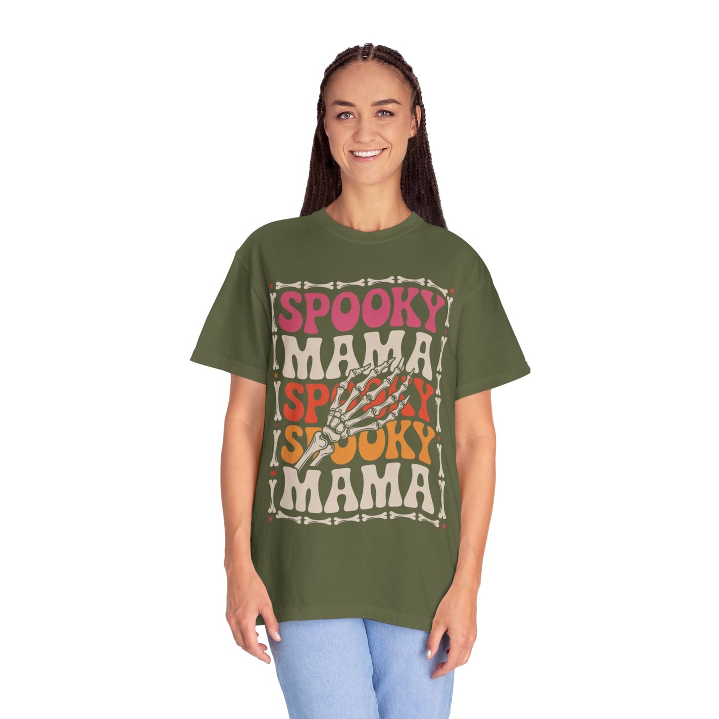 Spooky Mama Tee – Retro Halloween Skeleton Shirt