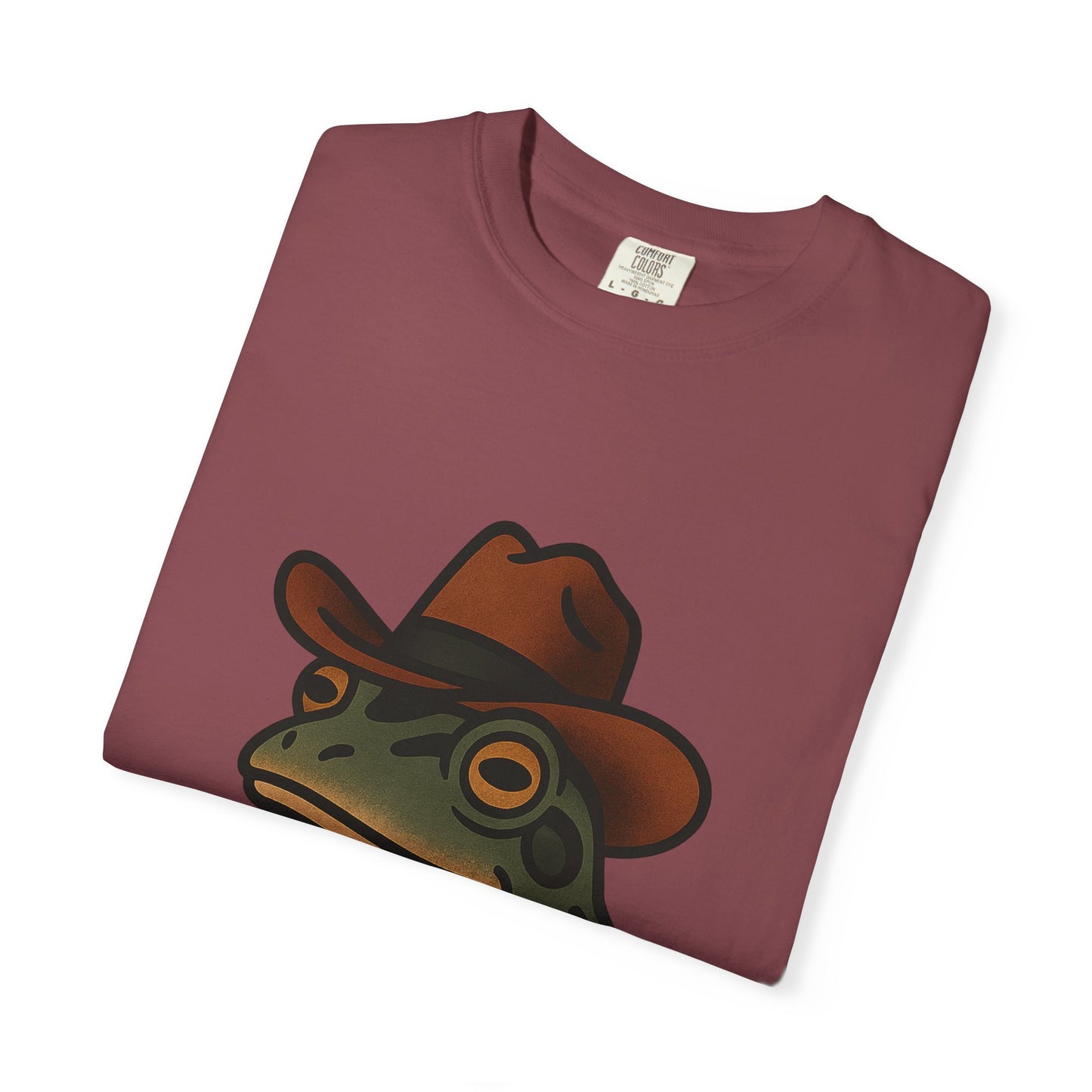 Cowboy Frog Tattoo Tee – Comfort Colors Unisex Garment-Dyed T-Shirt