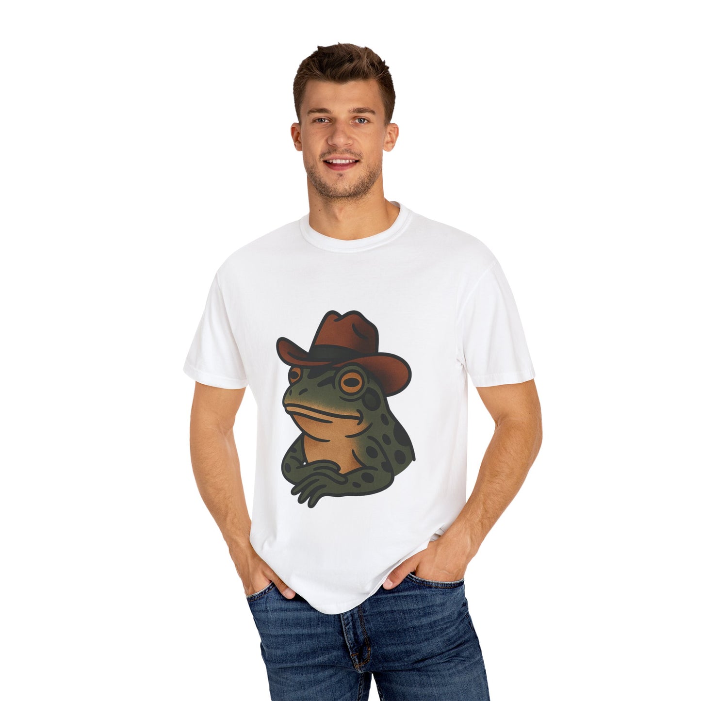Cowboy Frog Tattoo Tee – Comfort Colors Unisex Garment-Dyed T-Shirt