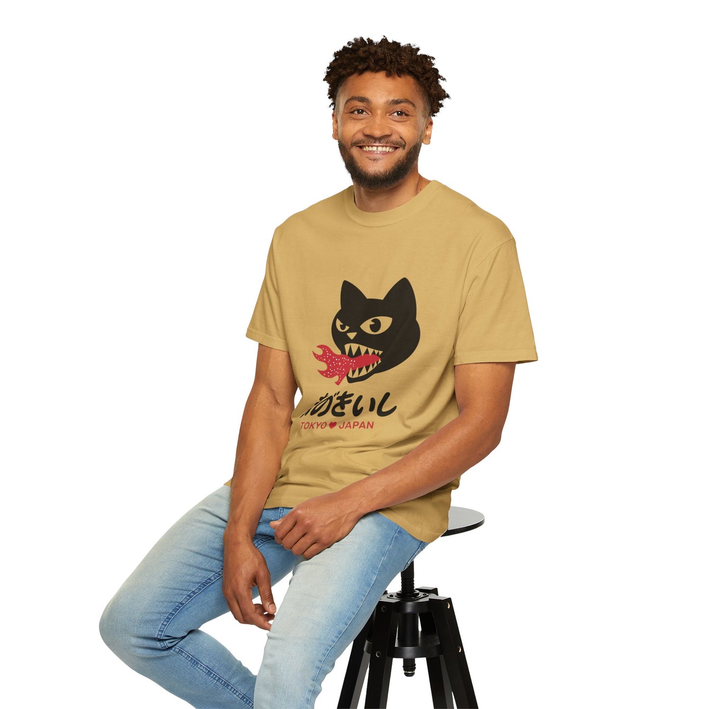 Tokyo Fire Cat Tee – Japanese Graphic Retro-Inspired Shirt
