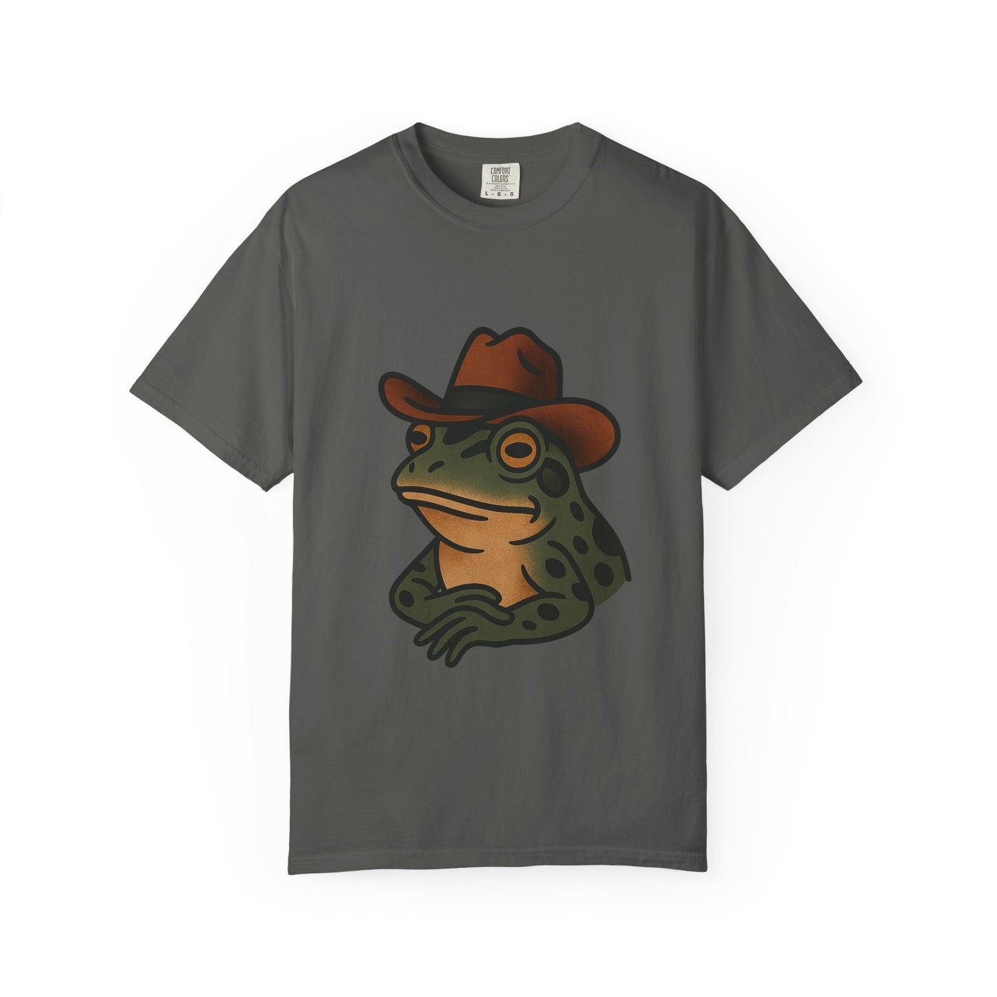 Cowboy Frog Tattoo Tee – Comfort Colors Unisex Garment-Dyed T-Shirt