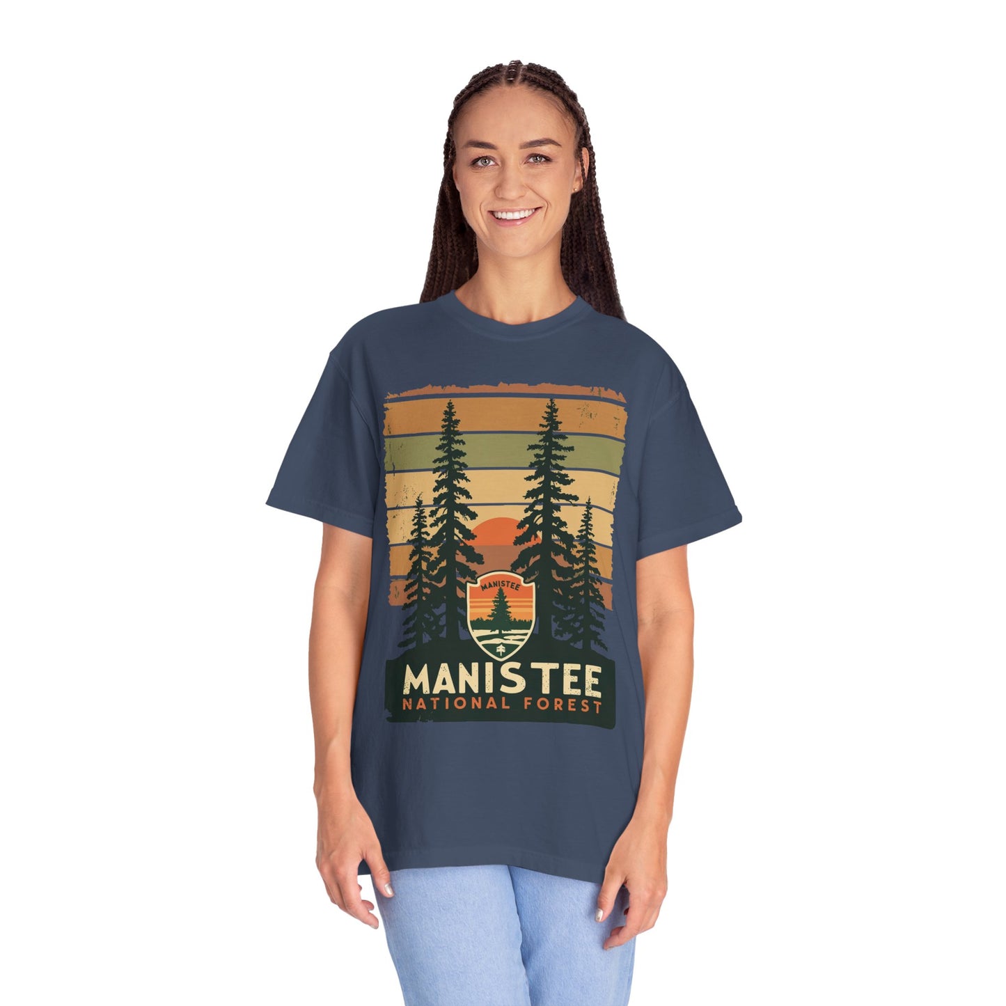 Manistee National Forest Unisex T-Shirt β Michigan Outdoors Shirt with Tree Design, Nature & Hiking Tee
