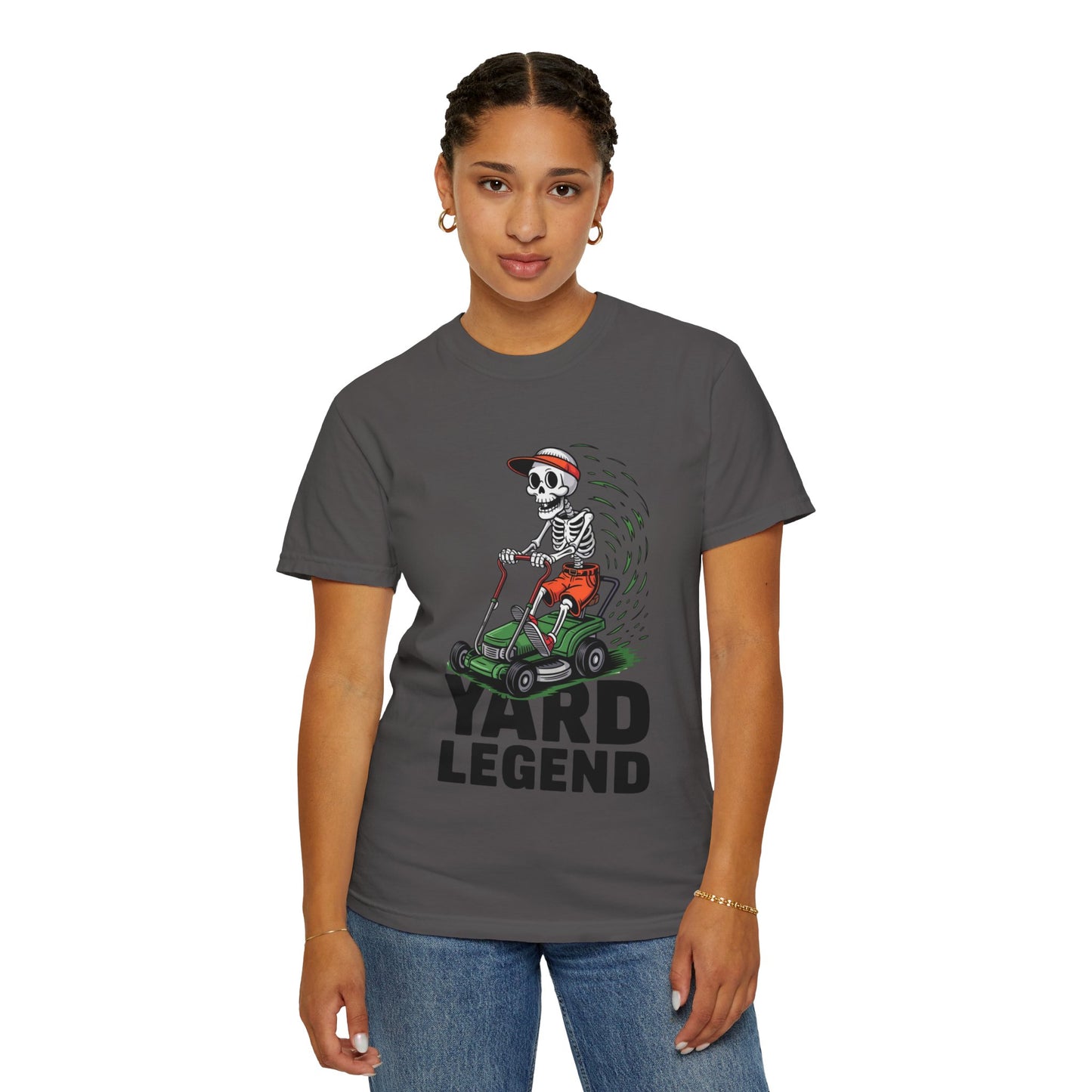 Yard Legend Skeleton Tee – Funny Lawn Mowing Comfort Colors T-Shirt