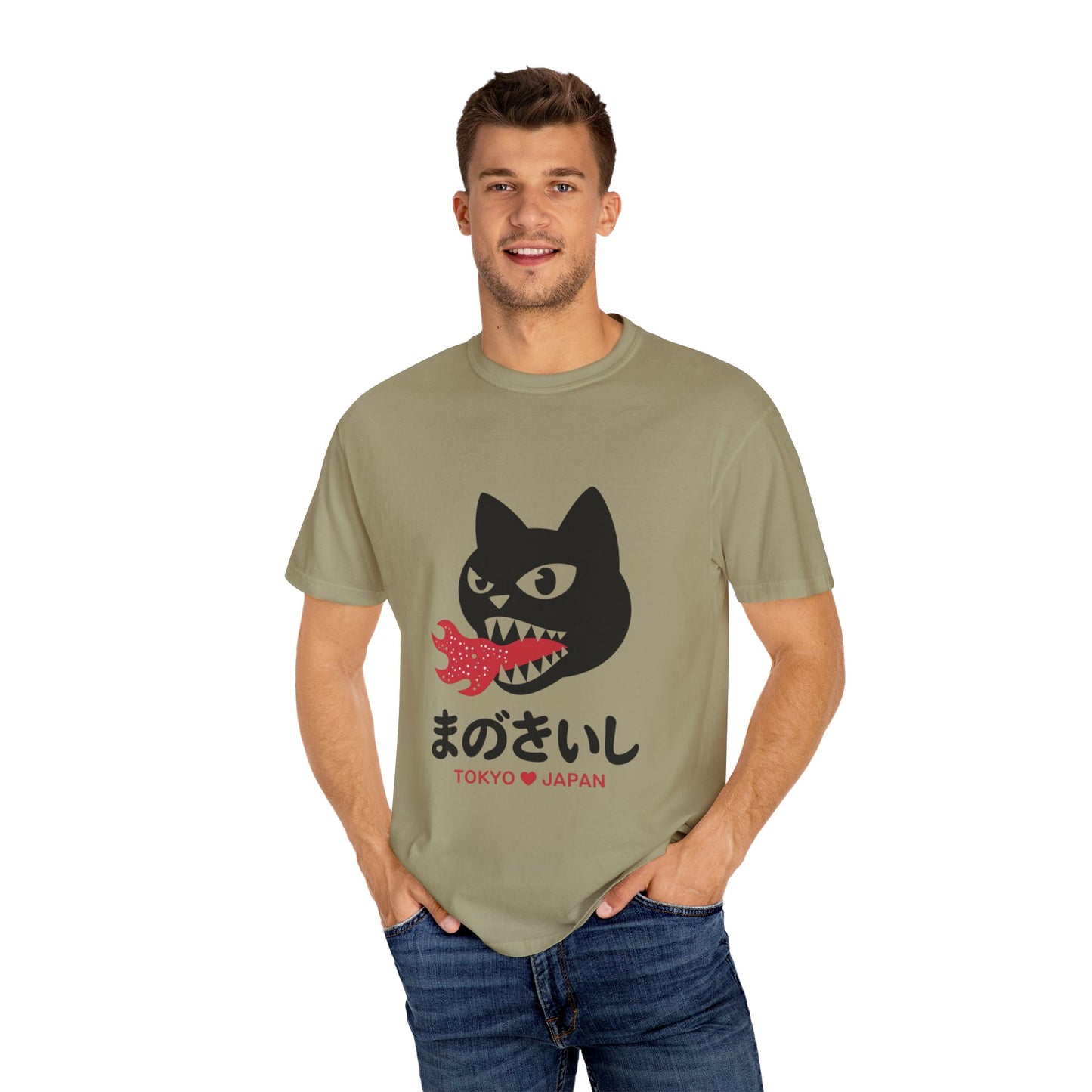 Tokyo Fire Cat Tee – Japanese Graphic Retro-Inspired Shirt