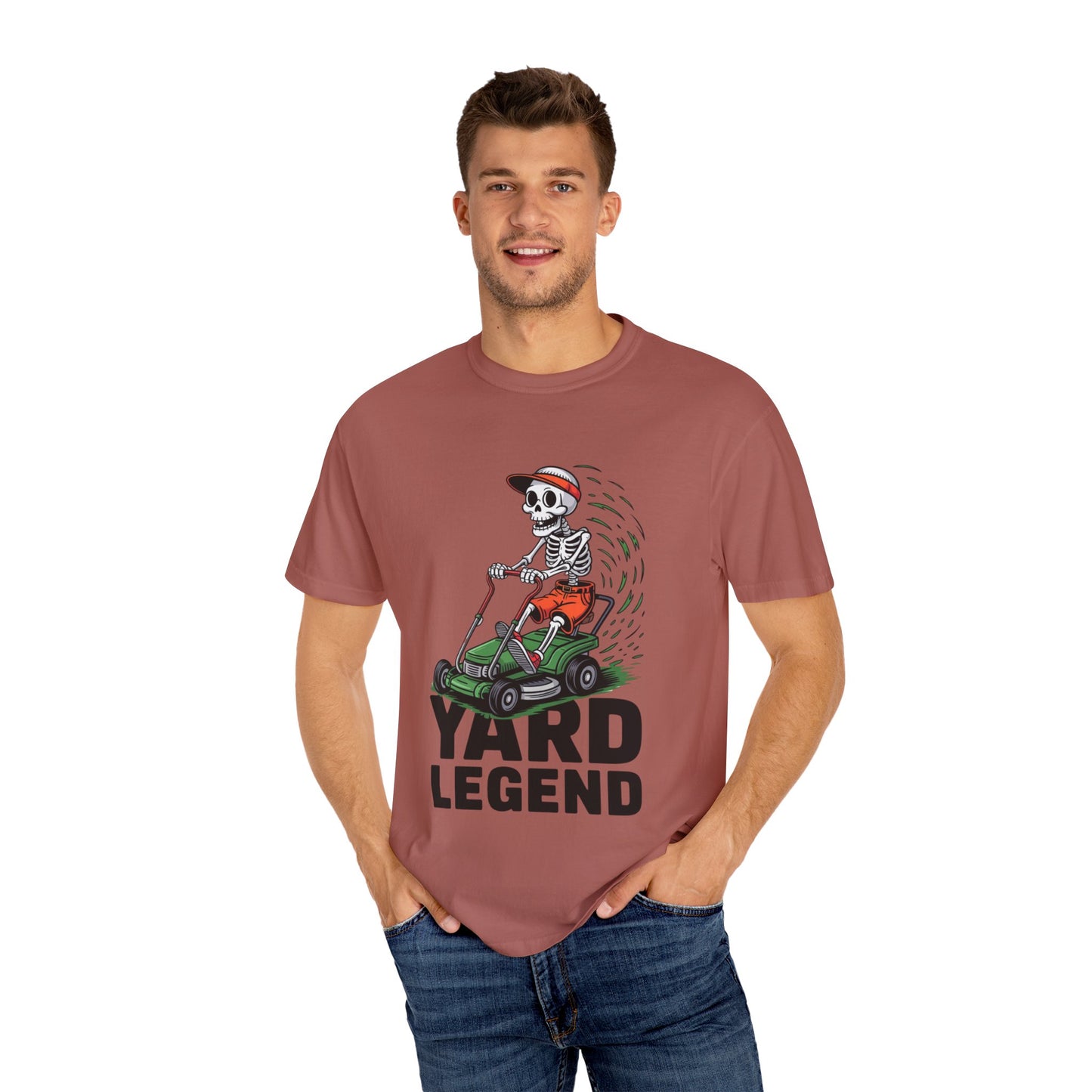 Yard Legend Skeleton Tee – Funny Lawn Mowing Comfort Colors T-Shirt