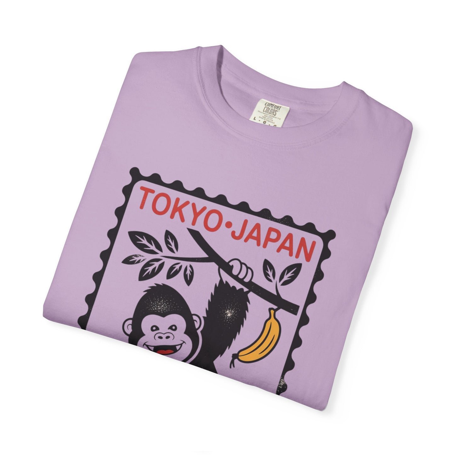 Tokyo Banana Gorilla Tee – Japanese Stamp-Inspired Comfort Colors T-Shirt
