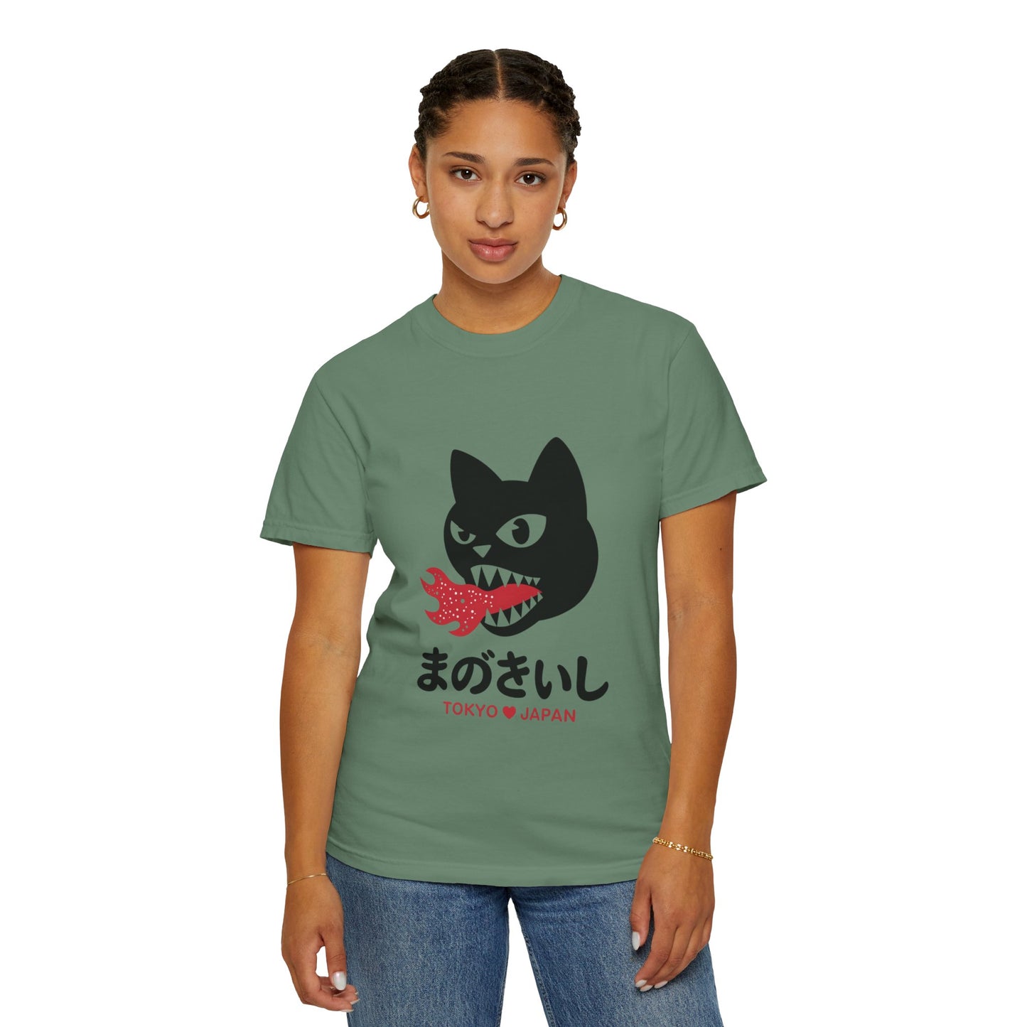 Tokyo Fire Cat Tee – Japanese Graphic Retro-Inspired Shirt