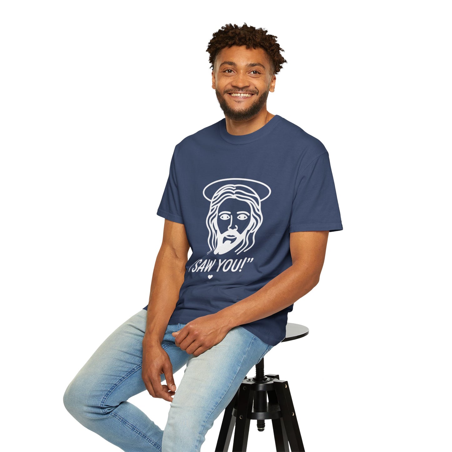 I Saw You Jesus Tee – Funny Minimal Christian Graphic Shirt