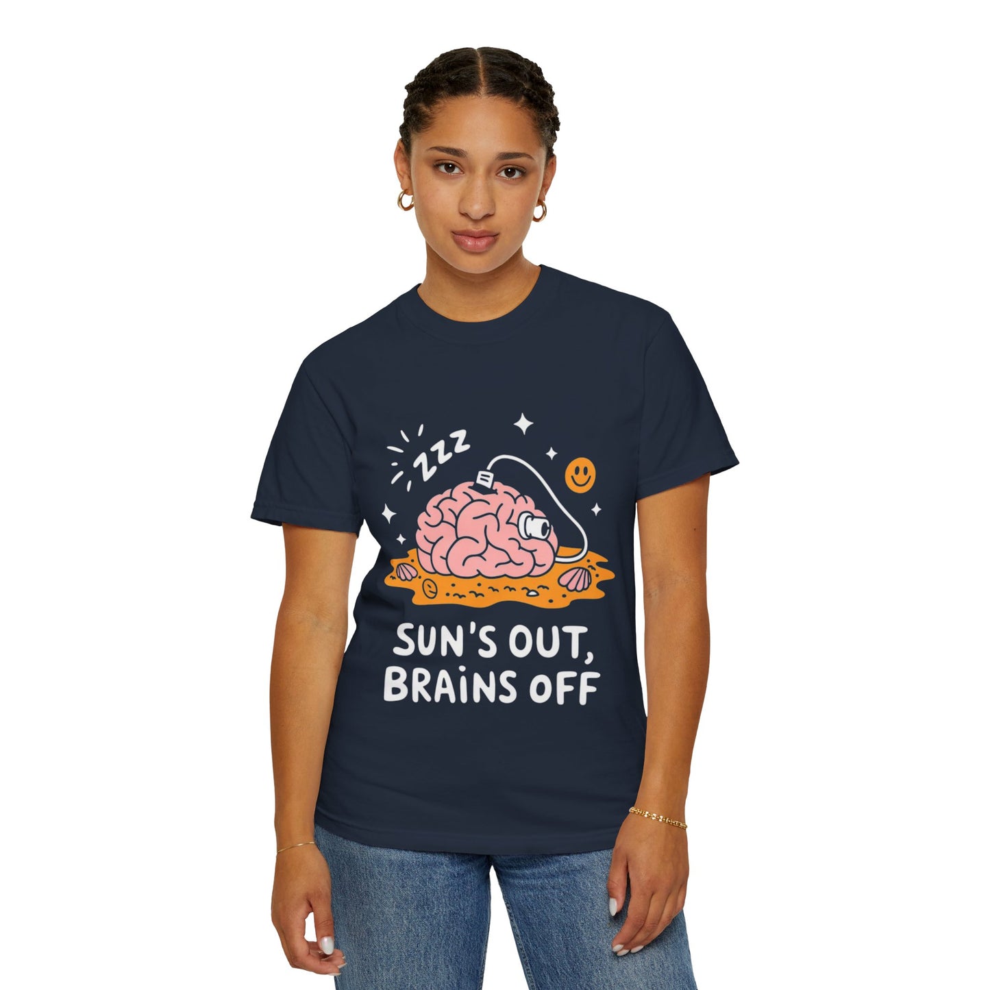 Sun’s Out, Brains Off Tee – Funny Summer Beach Brain Shirt
