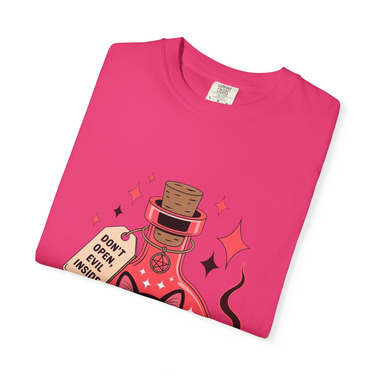 Evil Cat Potion Tee – Gothic Bottle Familiar Comfort Colors T-Shirt