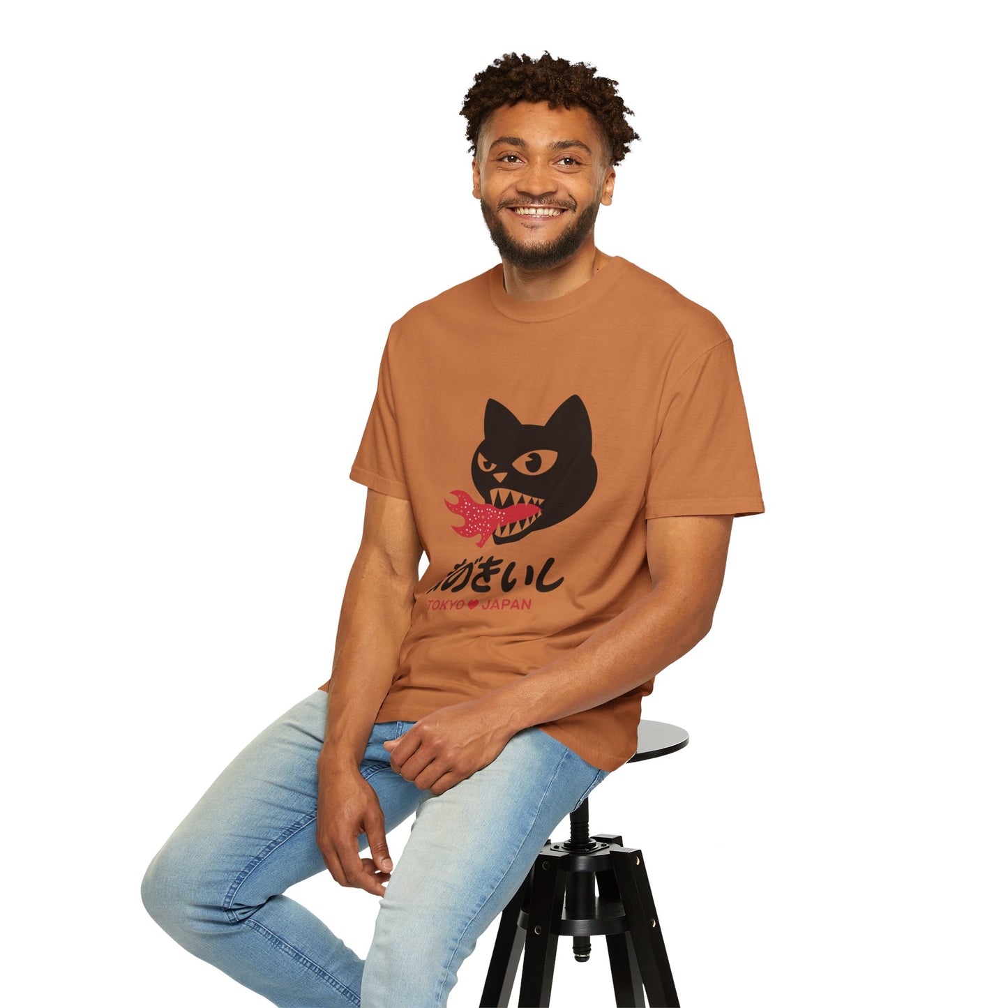 Tokyo Fire Cat Tee – Japanese Graphic Retro-Inspired Shirt