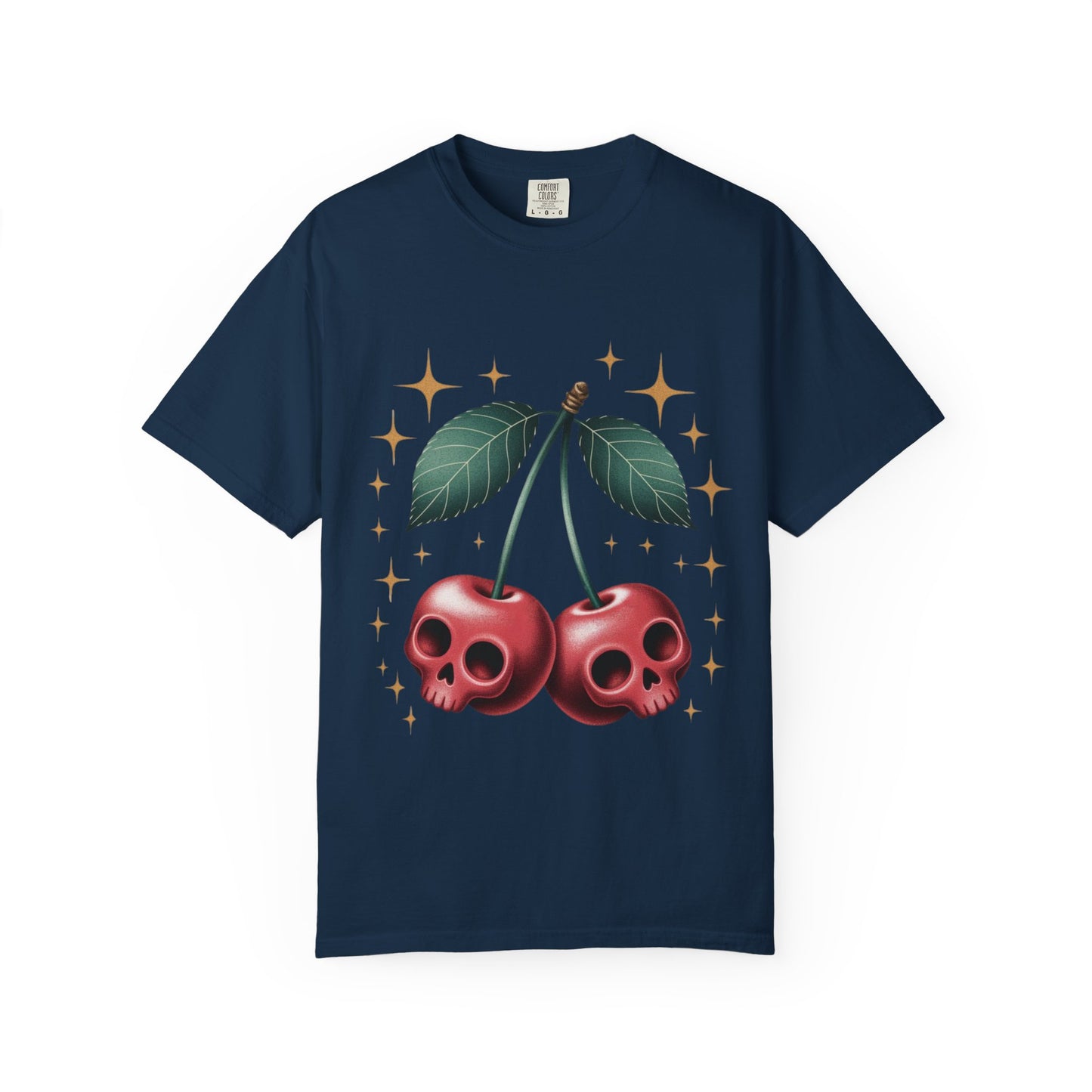 Cherry Skulls Tee – Dark Fruit Comfort Colors Graphic T-Shirt