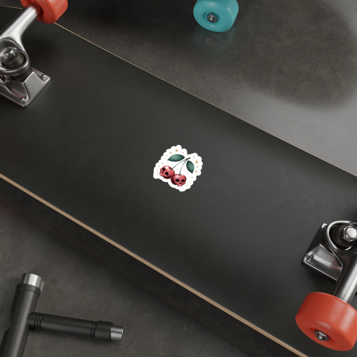 Cherry Skulls Sticker – Die-Cut Vinyl Sticker