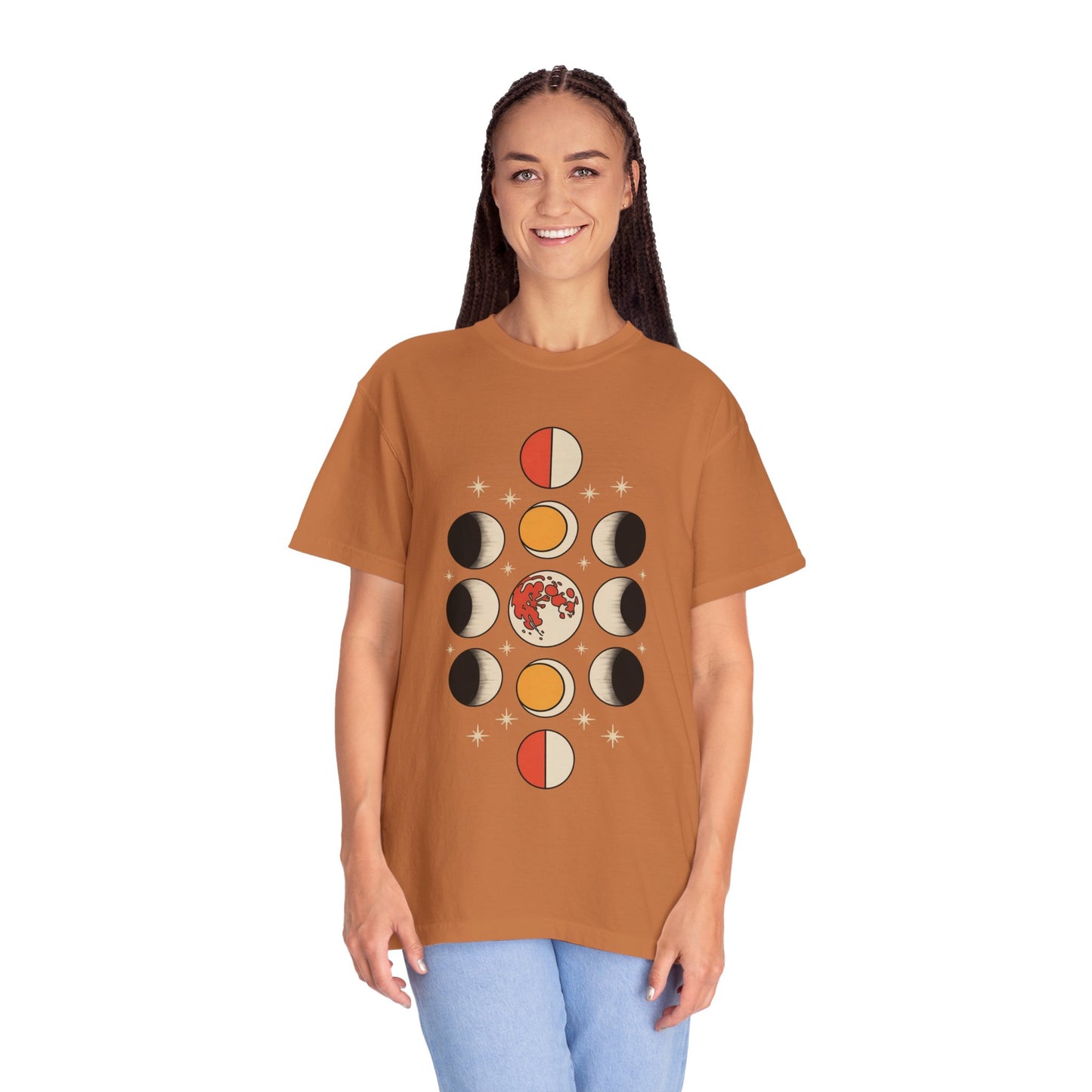Lunar Phases Tee – Vintage Moon Cycle Graphic Shirt
