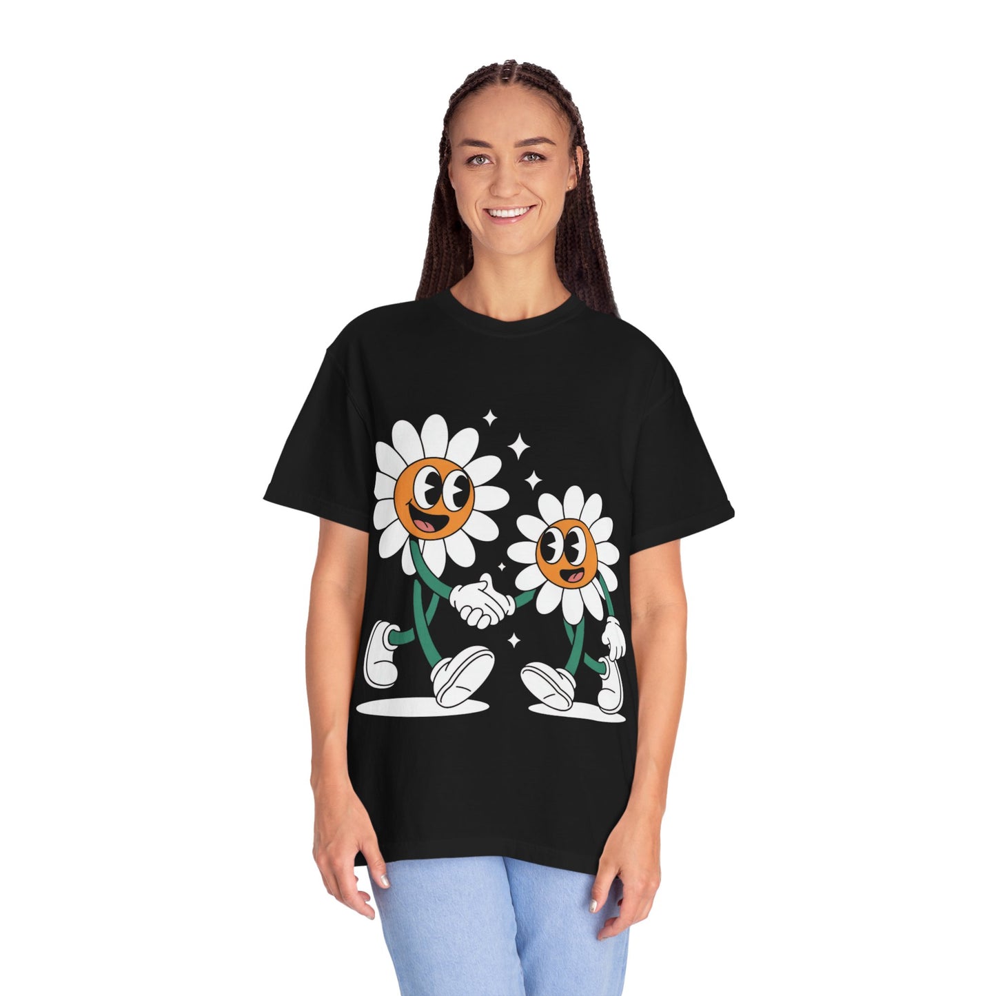 Flower Friends Tee – Retro Cartoon Daisy T-Shirt