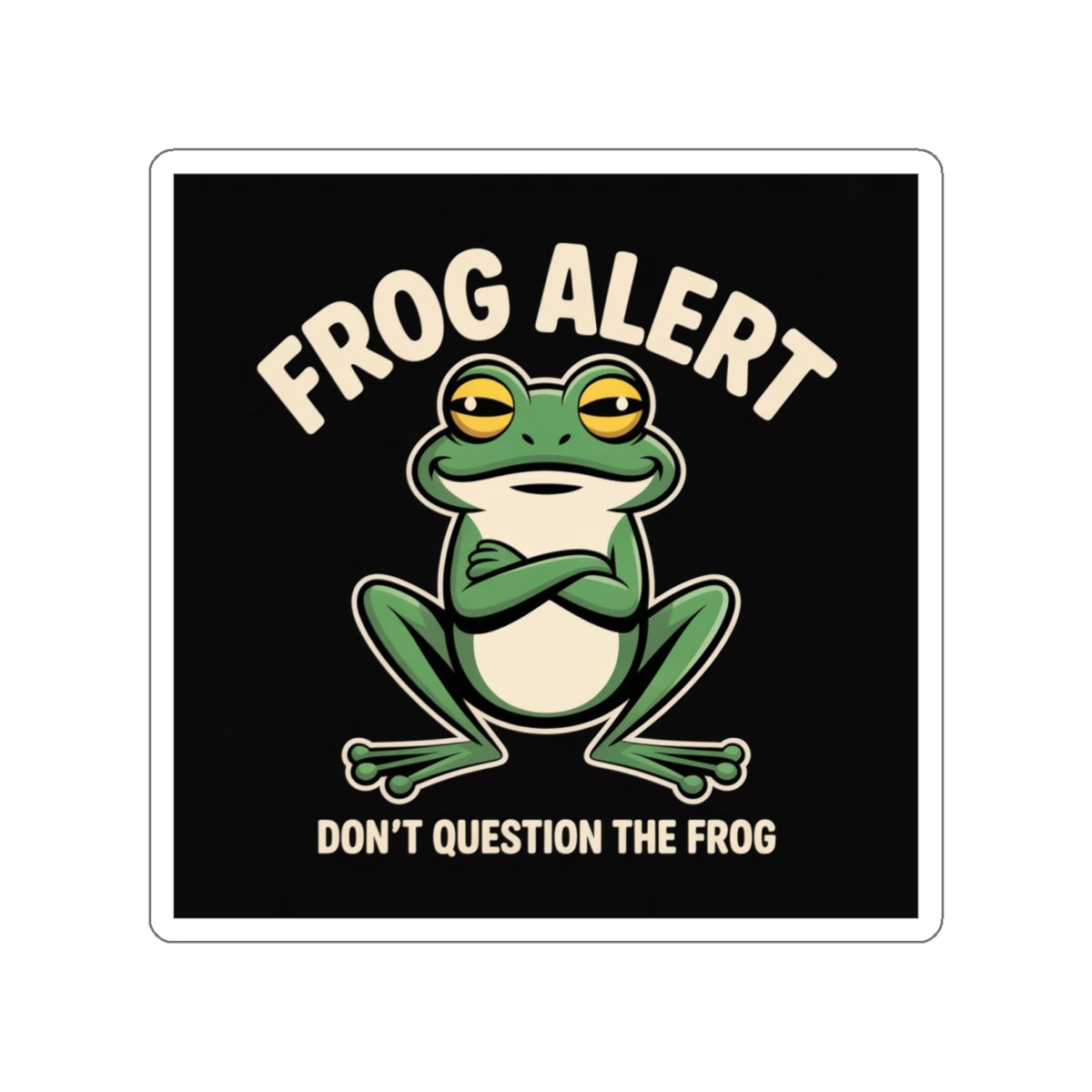 Frog Alert Sticker – Die-Cut Vinyl Sticker