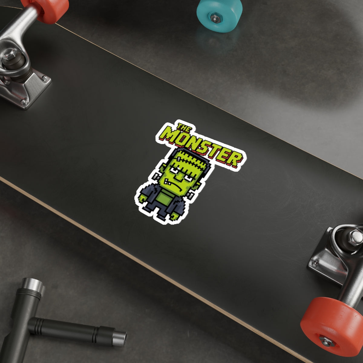 Monster Pixel Art Sticker – Die-Cut Vinyl Sticker