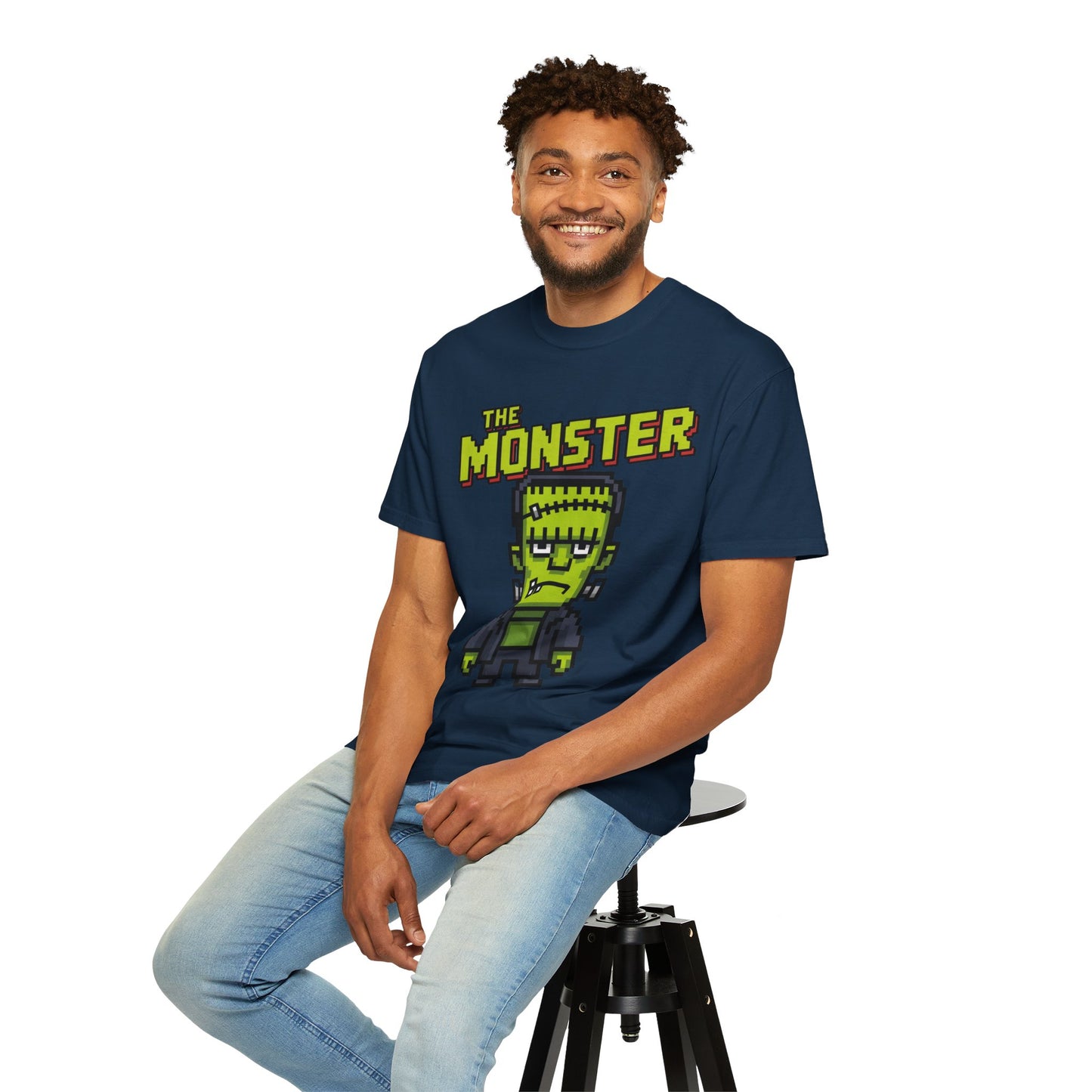 The Monster Pixel Art Tee – Retro Frankenstein Gaming Shirt
