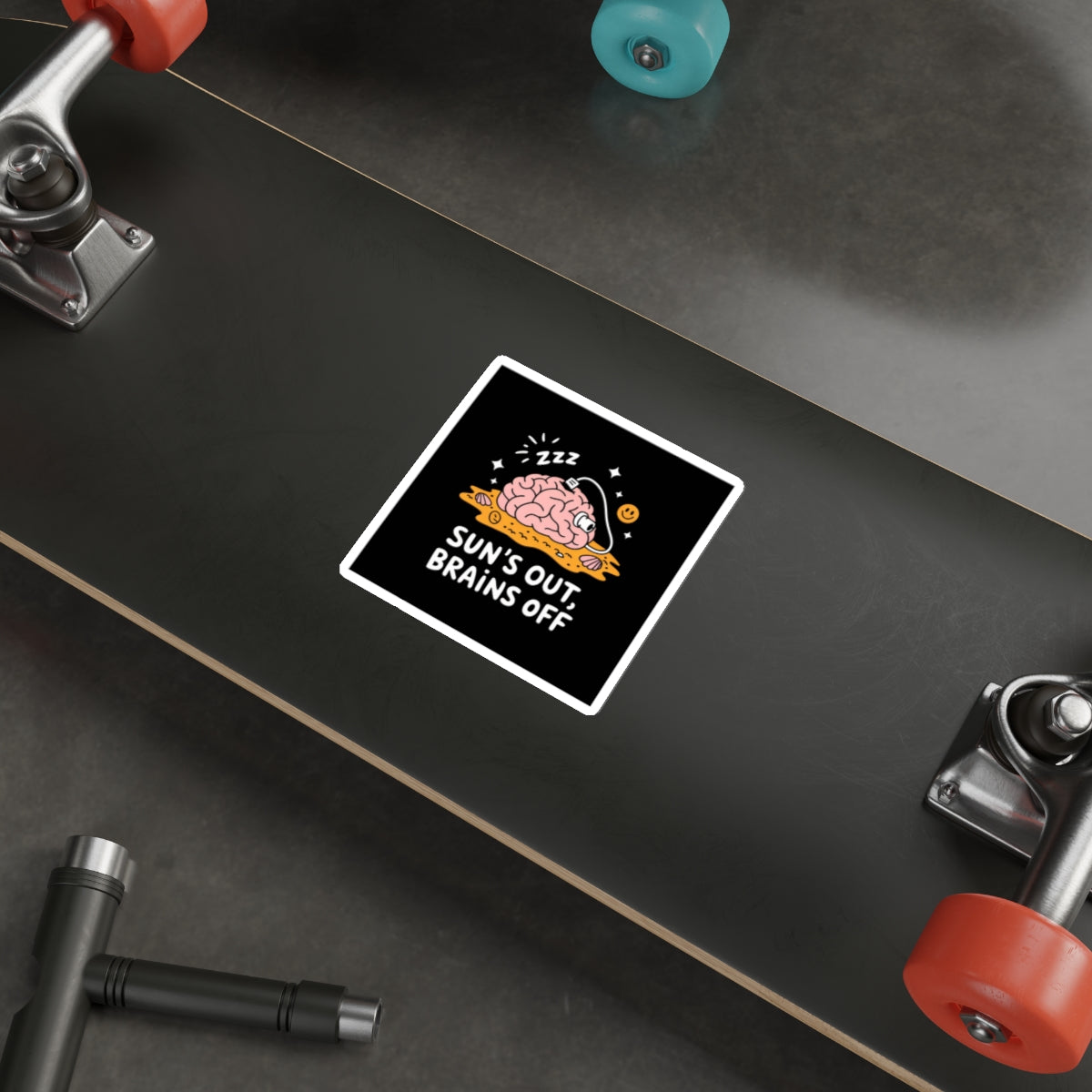 Sun’s Out, Brains Off Sticker – Die-Cut Vinyl Sticker
