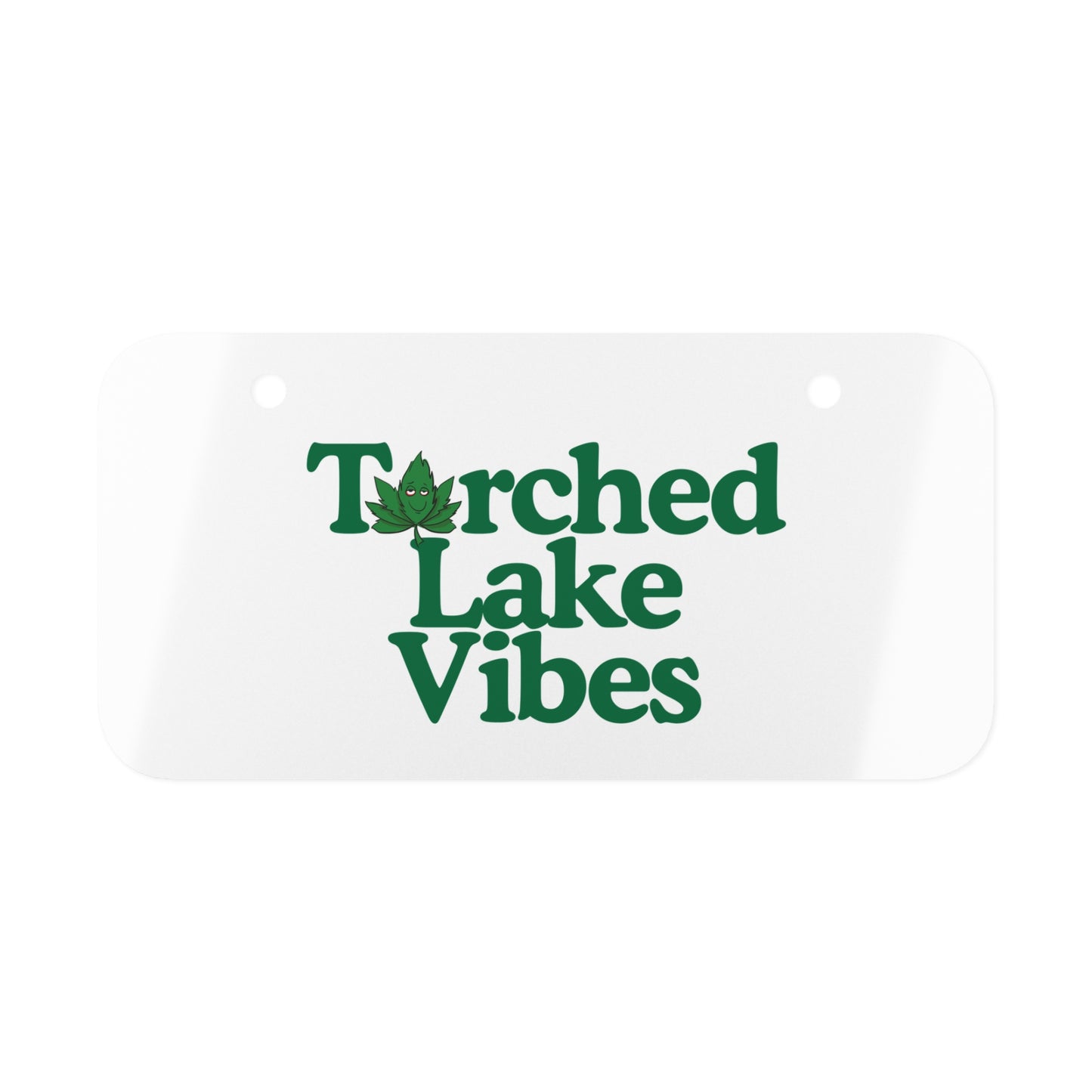 Torched Lake Vibes Mini Metal License Plate β Torch Lake & Cannabis-Inspired Michigan Sign, Lake Life Decor