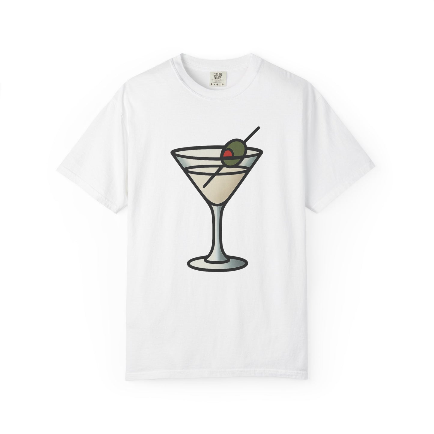 Classic Martini Glass Tee – Comfort Colors Unisex Garment-Dyed T-Shirt
