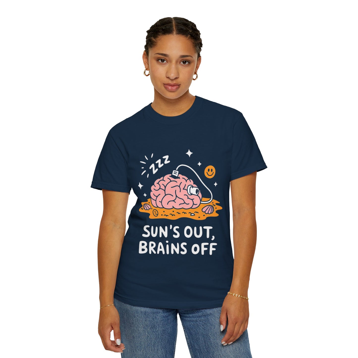 Sun’s Out, Brains Off Tee – Funny Summer Beach Brain Shirt