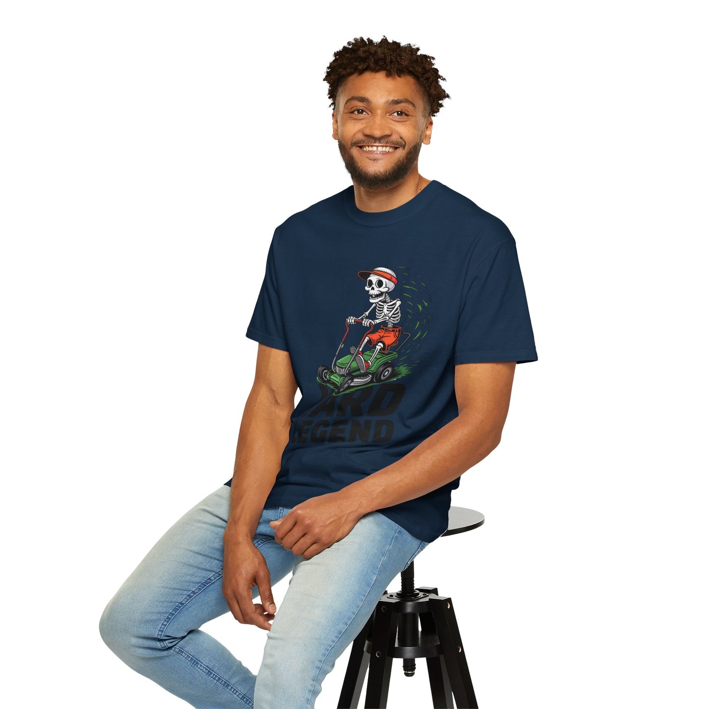 Yard Legend Skeleton Tee – Funny Lawn Mowing Comfort Colors T-Shirt