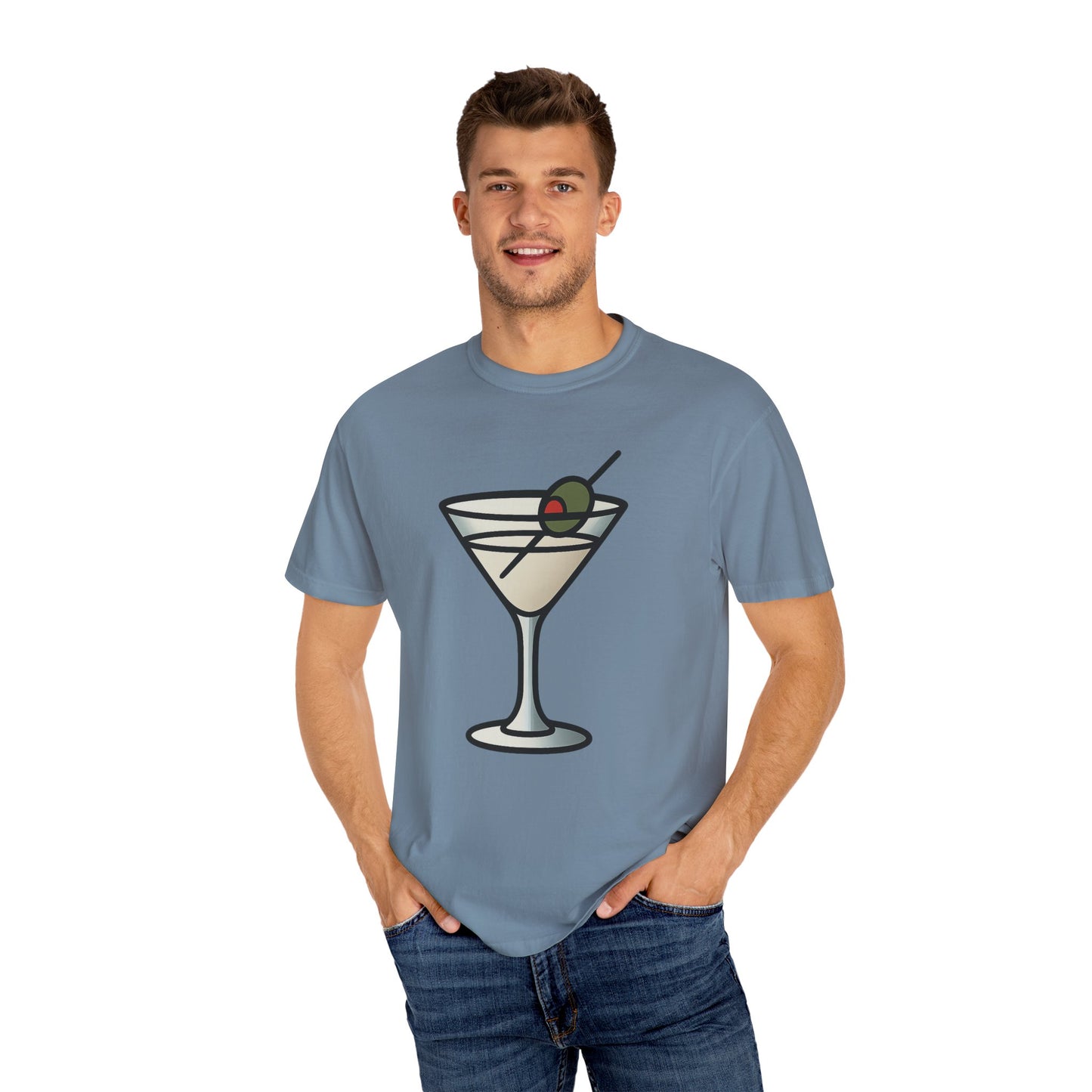Classic Martini Glass Tee – Comfort Colors Unisex Garment-Dyed T-Shirt