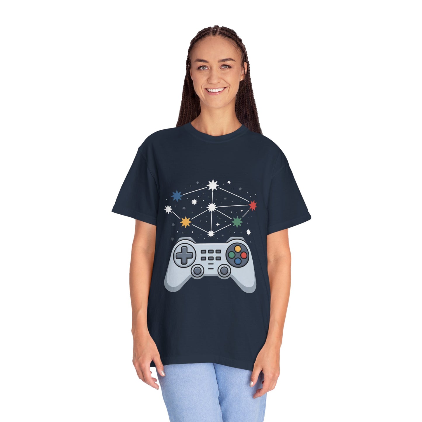 Game Galaxy Tee – Cosmic Gaming Controller Comfort Colors T-Shirt