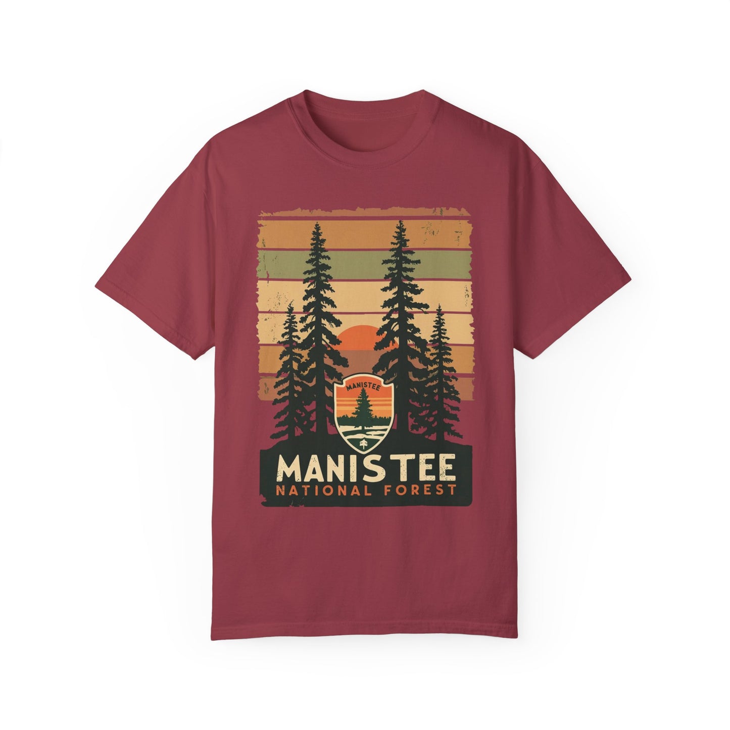 Manistee National Forest Unisex T-Shirt β Michigan Outdoors Shirt with Tree Design, Nature & Hiking Tee
